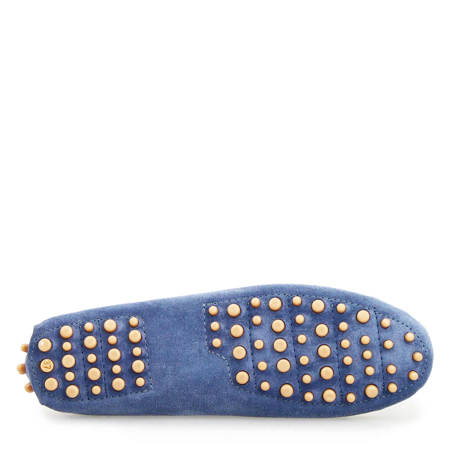 Leonardo Shoes Garda D. Mocassini Donna camoscio celeste