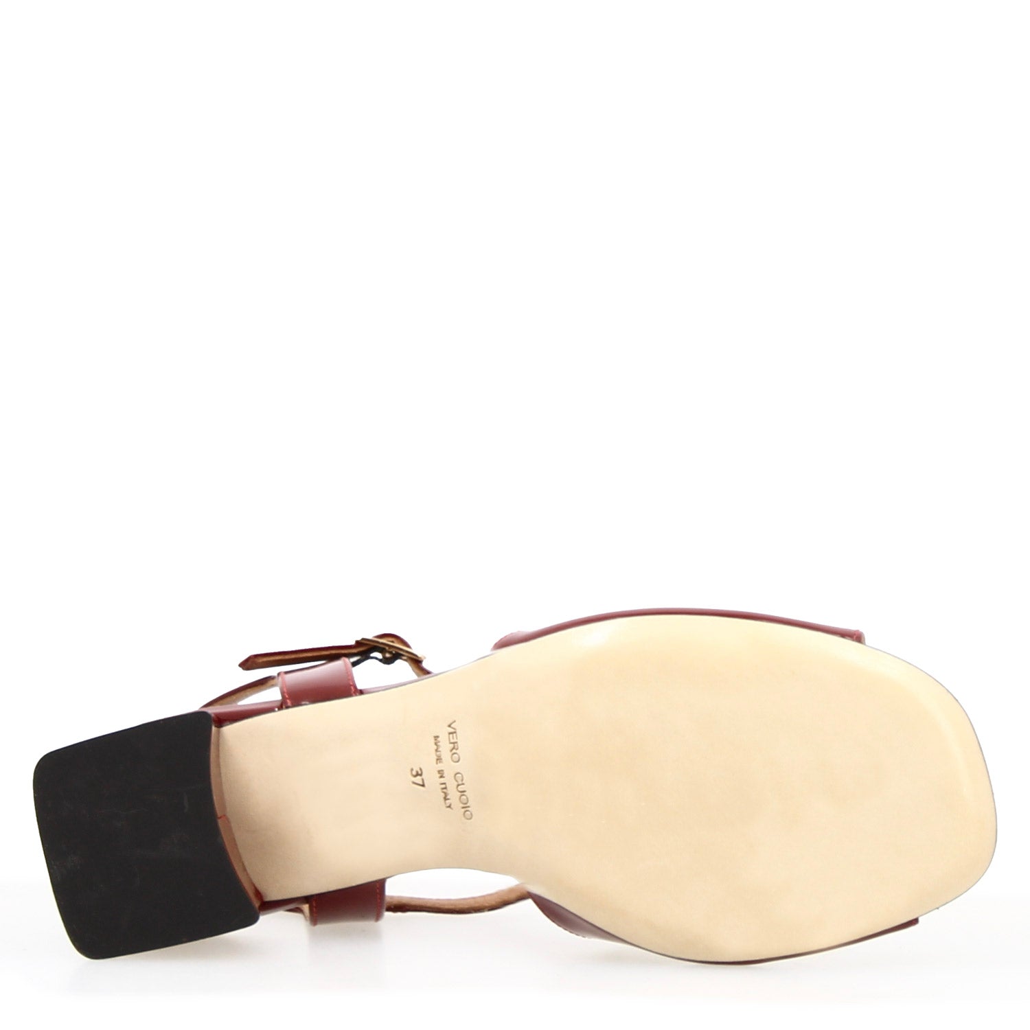 Leonardo Shoes Fiamma sandalo pelle bordeaux tacco 7 cm