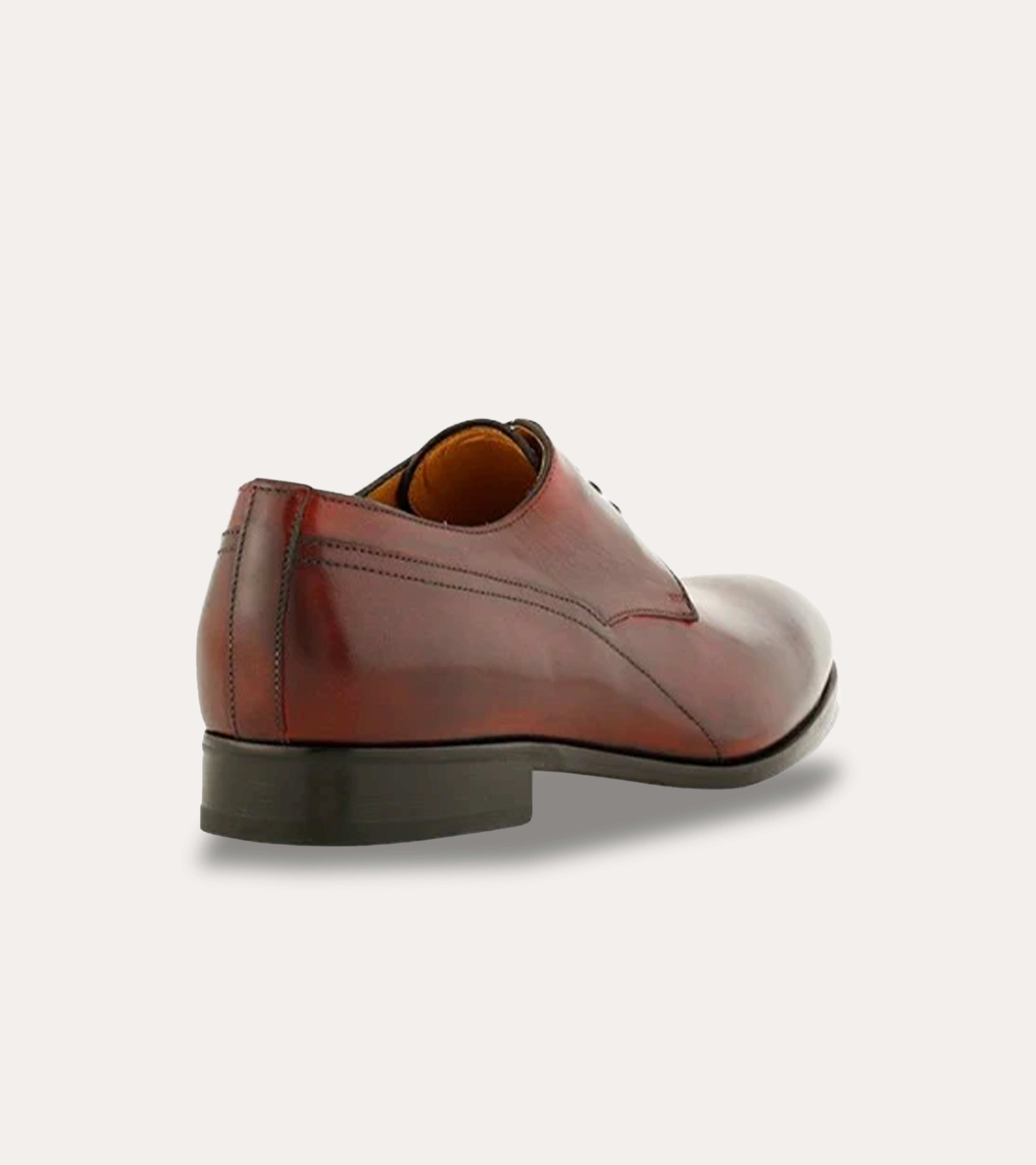 Ace Marks Louis Plain Toe Blucher scarpe derby bordeaux pelle