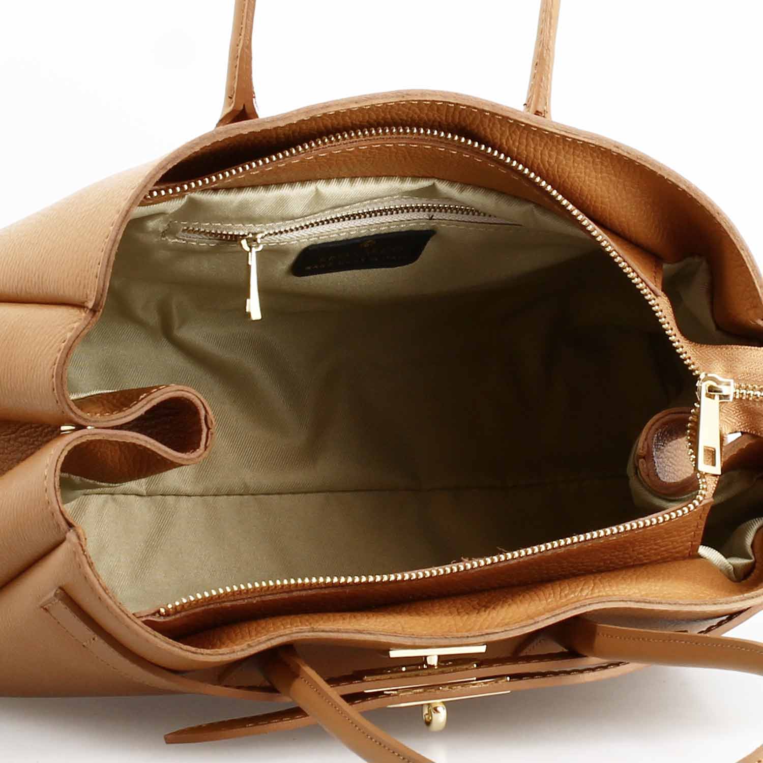 Leonardo Shoes Giulia borsa spalla pelle marrone chiaro