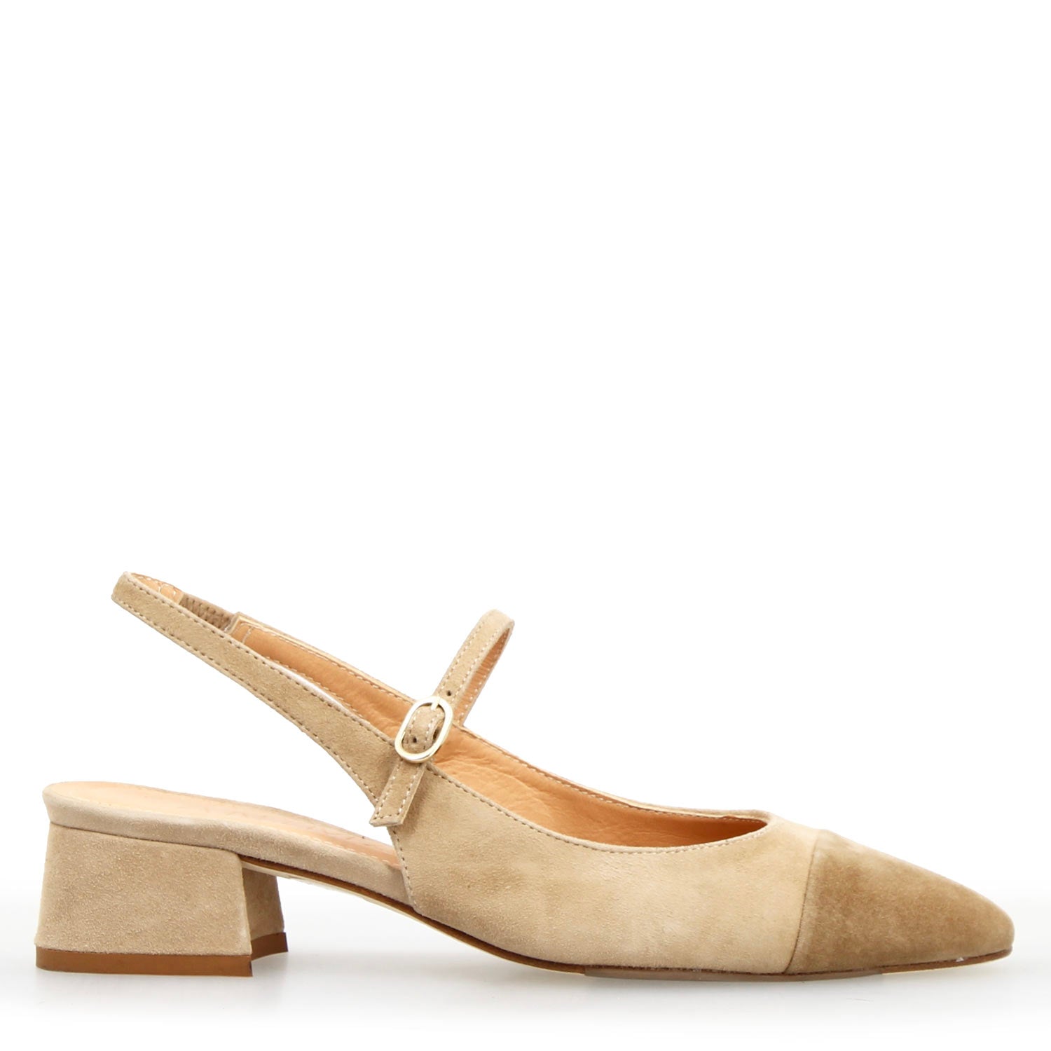 Leonardo Shoes Cornelia sandali donna beige camoscio tacco 3cm