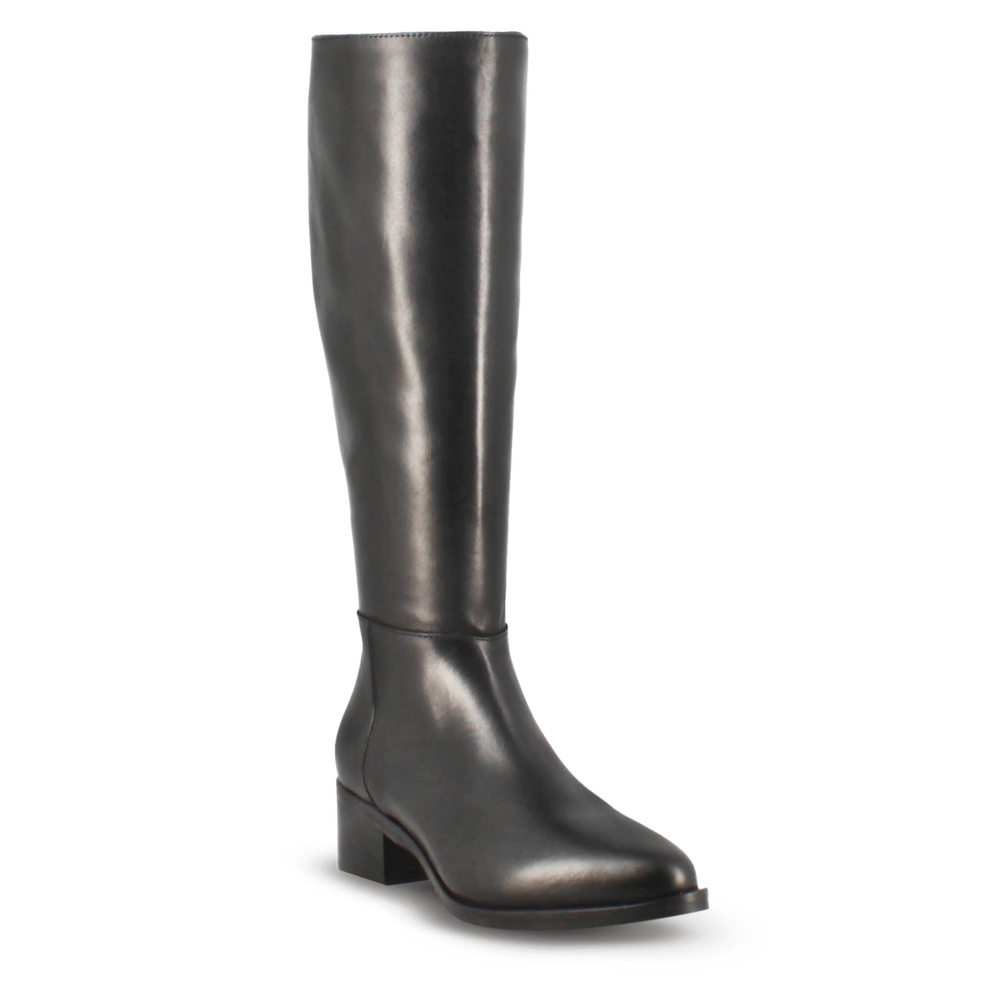 Leonardo Shoes Stivali Donna stivale alto nero pelle tacco 5