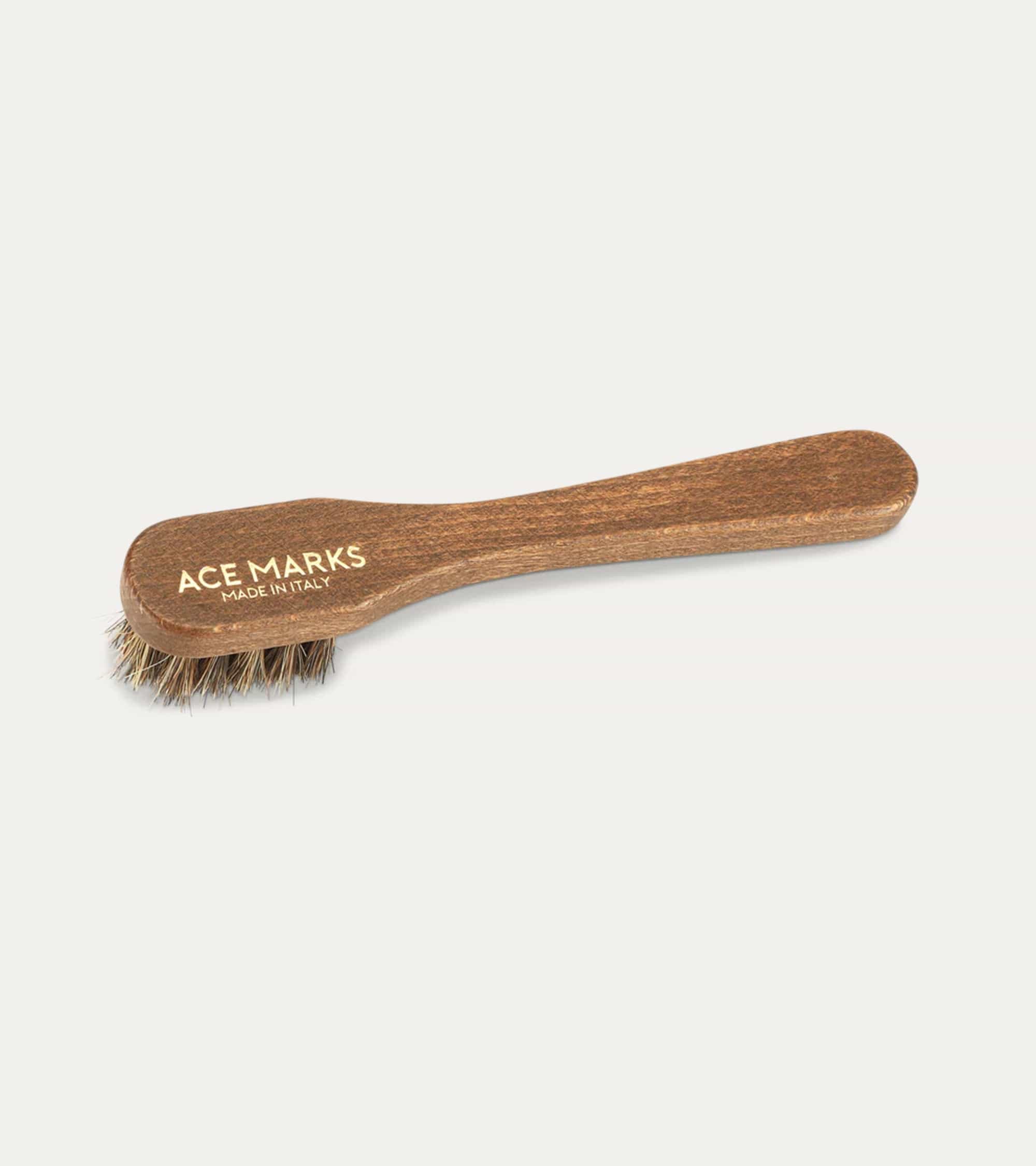 Ace Marks spazzola crine cavallo pennello lucido scarpe legno