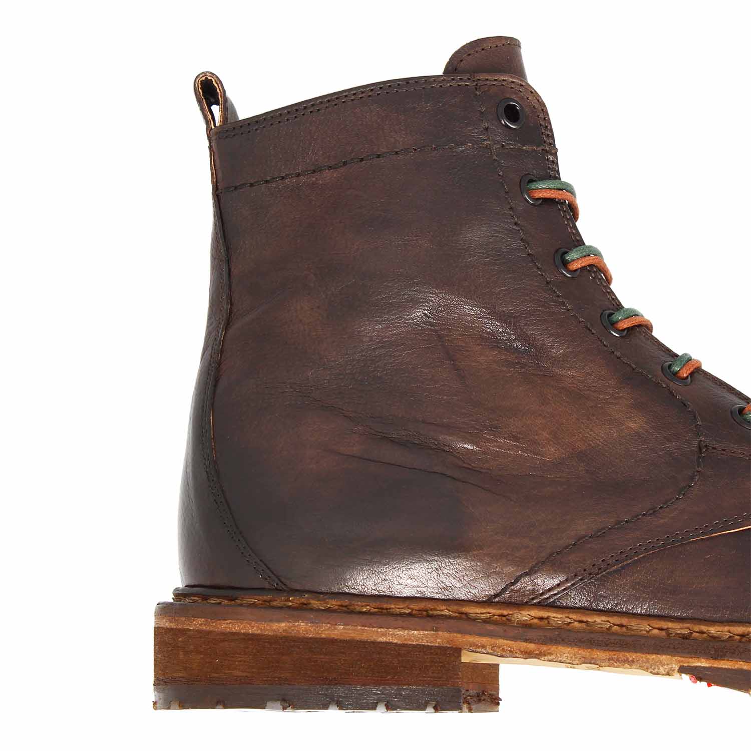 Leonardo Shoes Seneca polacchino uomo pelle marrone scuro