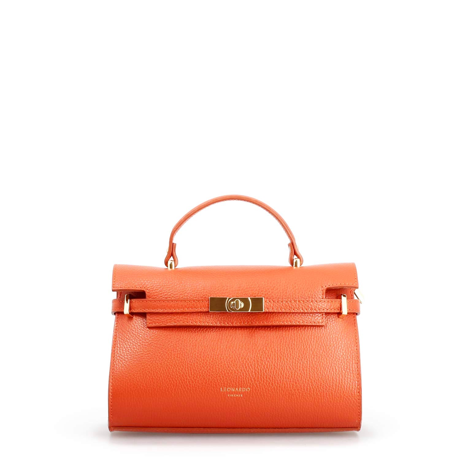 Leonardo Shoes Emily borsa mano pelle arancione tracolla
