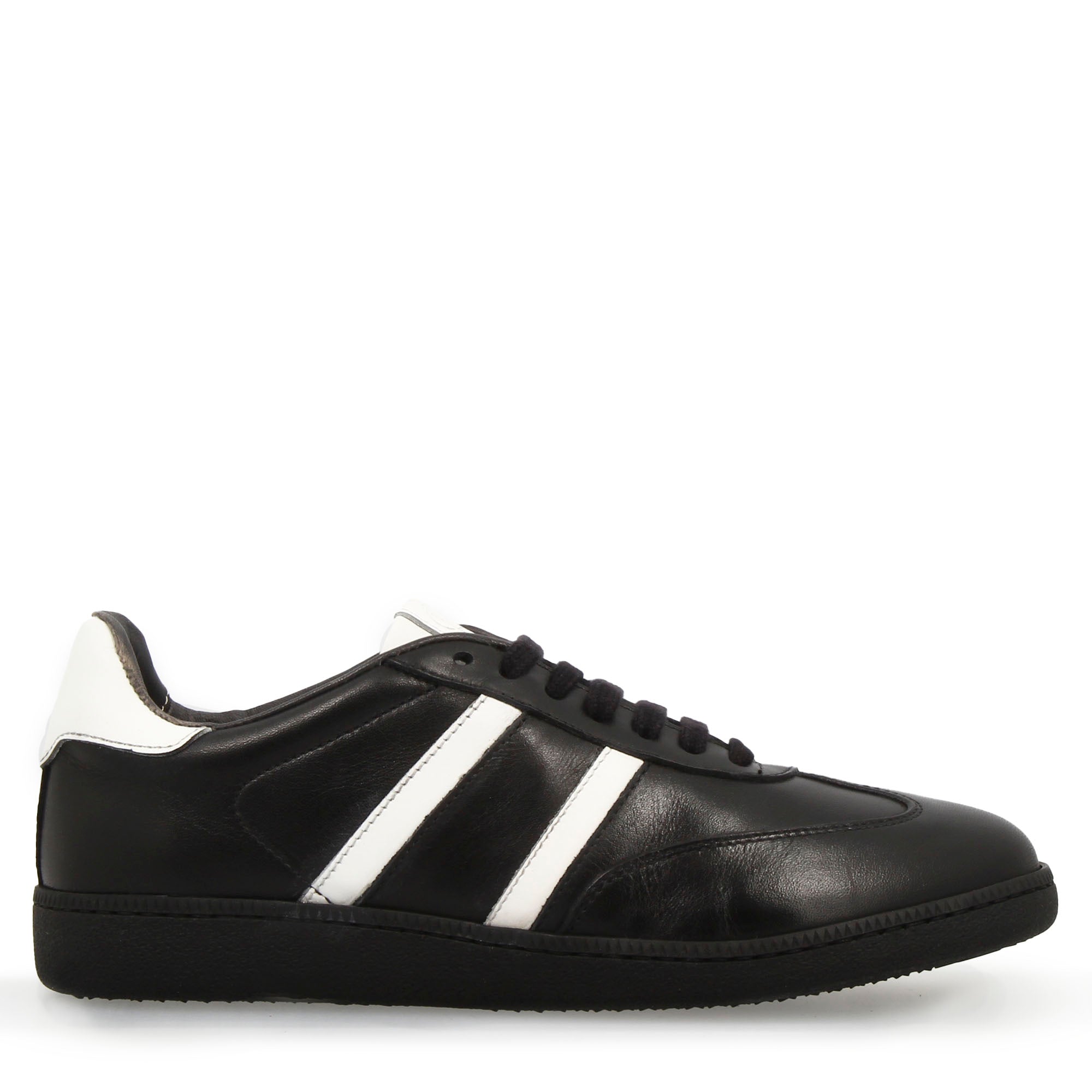 Leonardo Shoes Bizantina Nero Sneaker Donna in Pelle