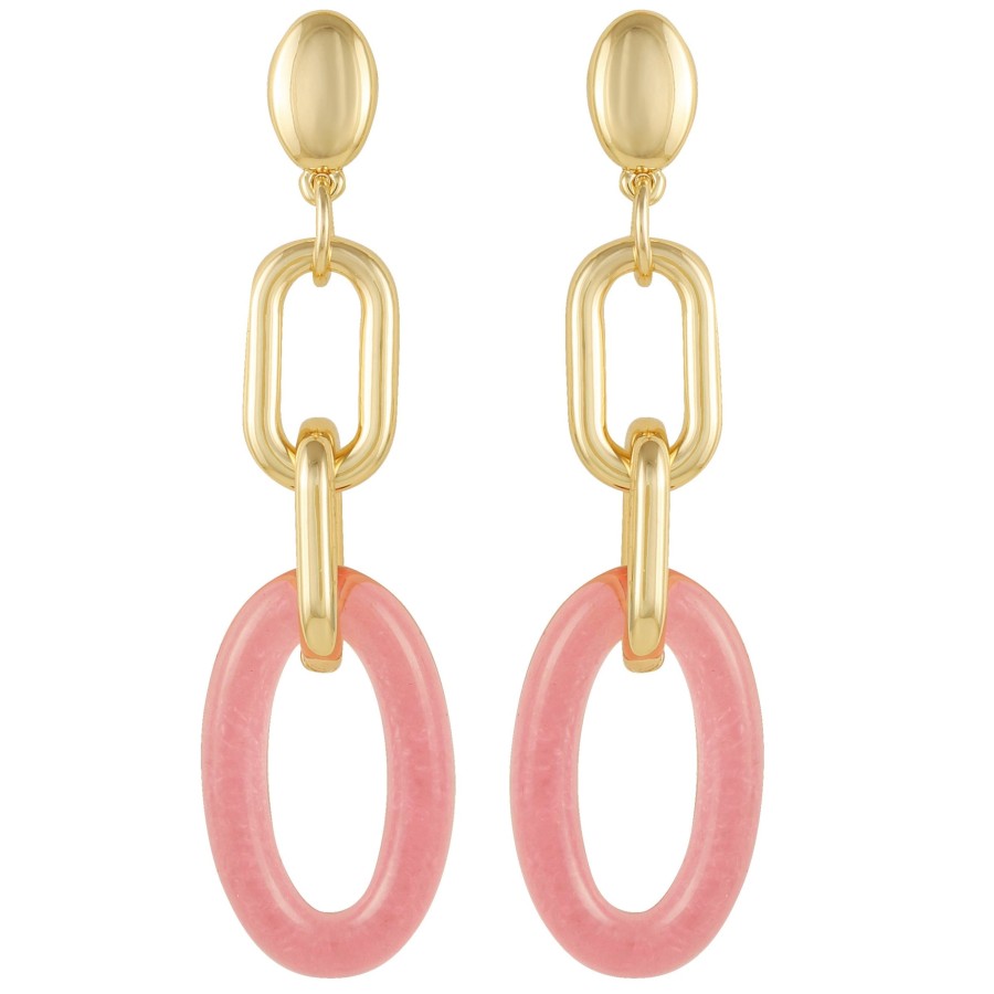 Vince Camuto orecchini pendenti donna oro rosa intrecciati