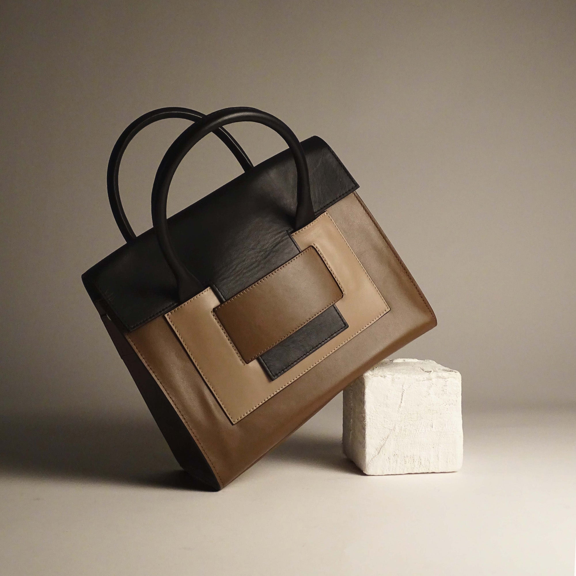 Pierre Hardy 217 Cabas borsa tote camel tracolla