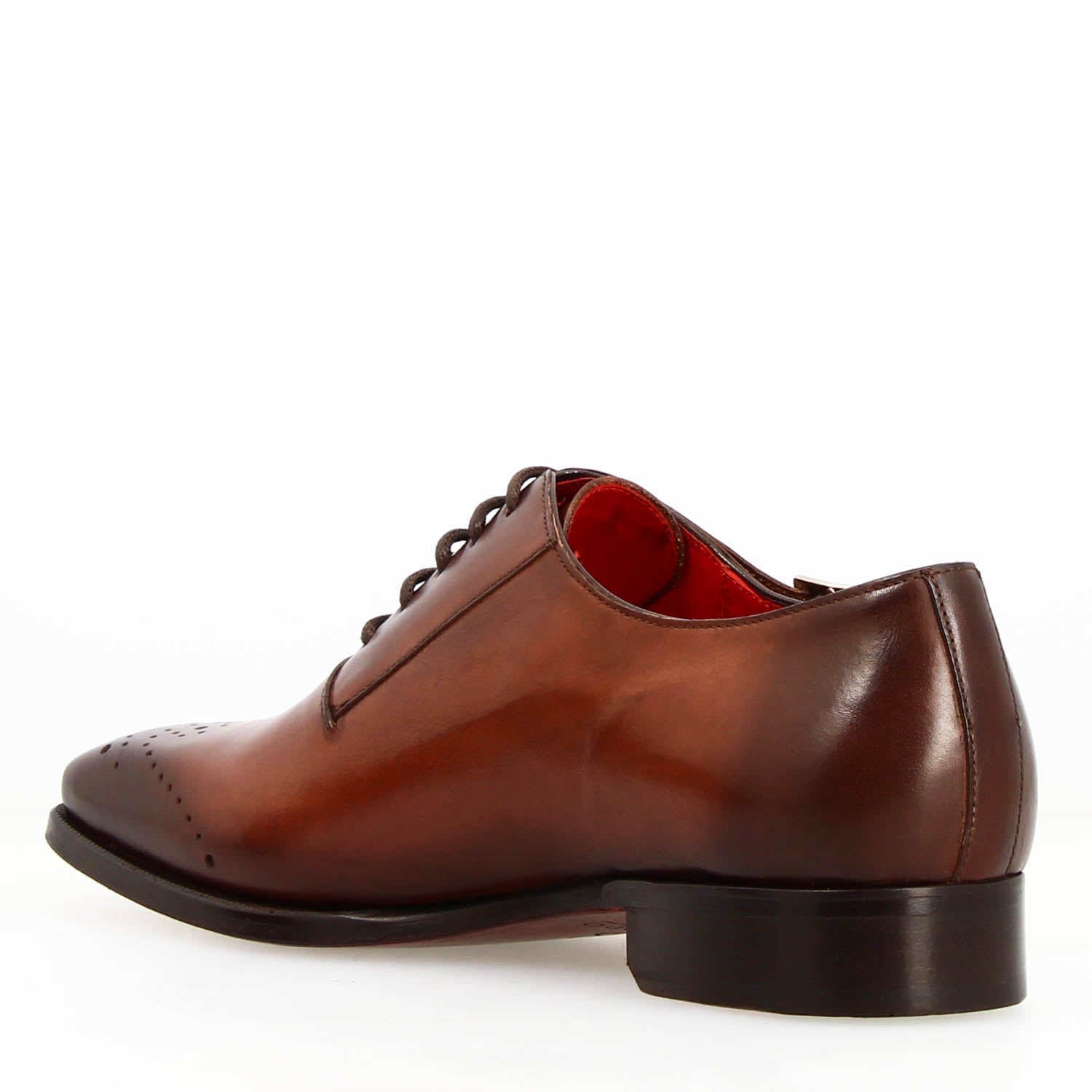 Leonardo Shoes Appiano Francesine Uomo Marrone Pelle Fibbia