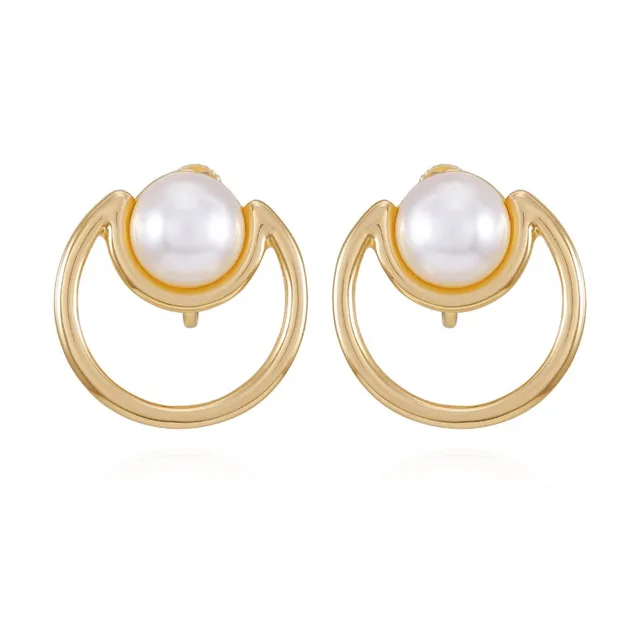 Vince Camuto orecchini a clip perle dorati