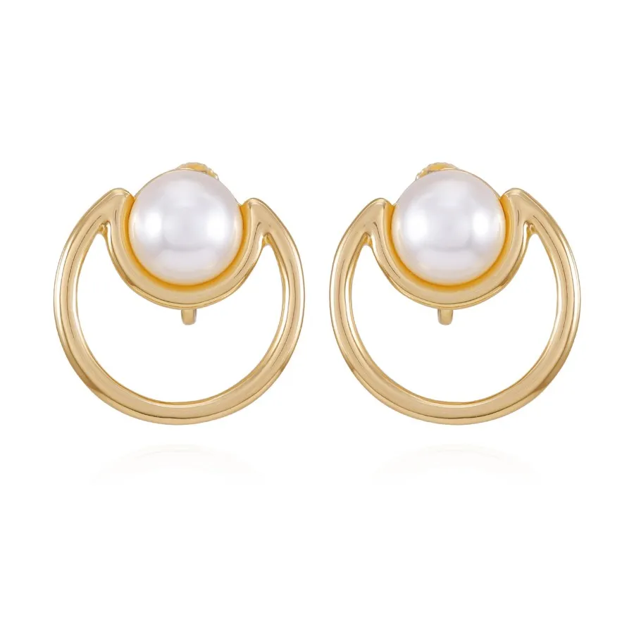 Vince Camuto orecchini a clip perle dorati