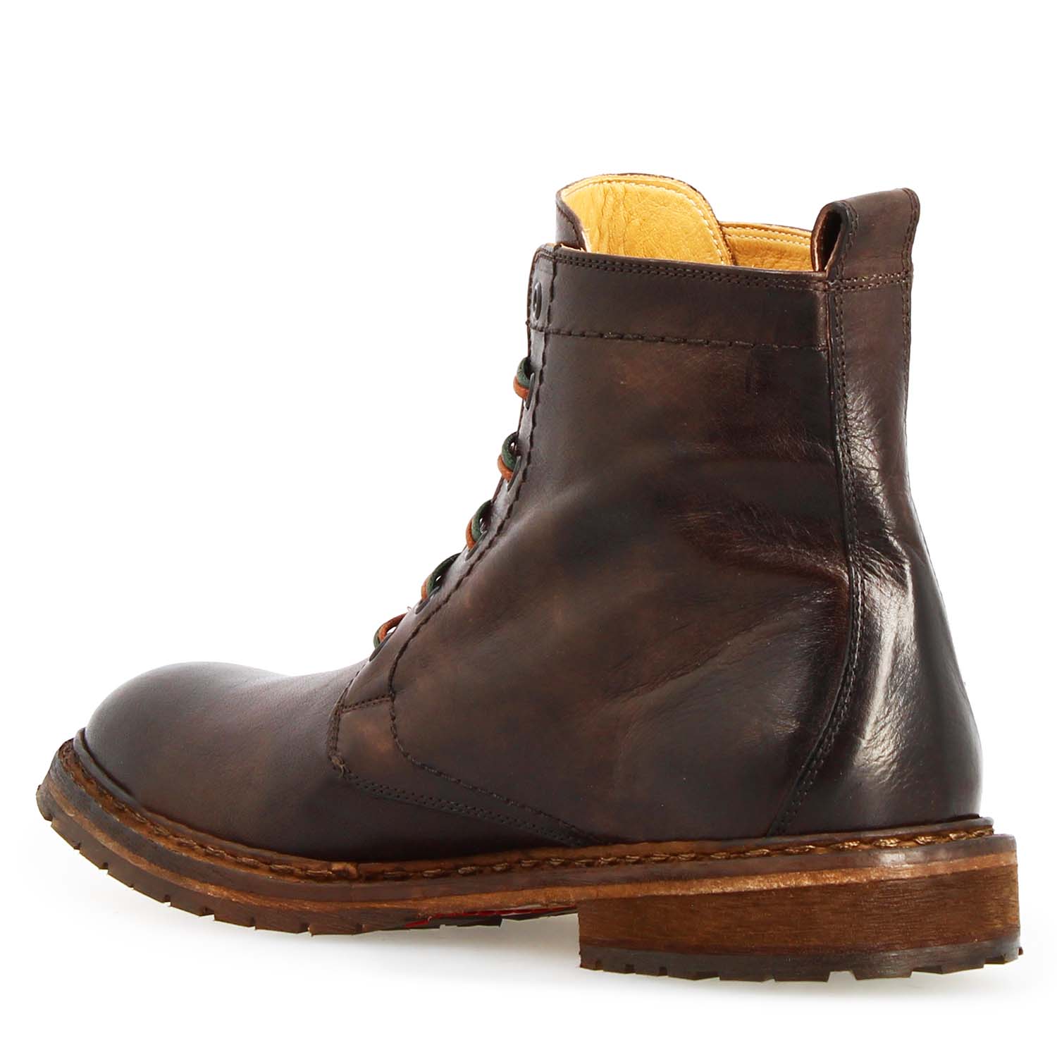 Leonardo Shoes Seneca polacchino uomo pelle marrone scuro