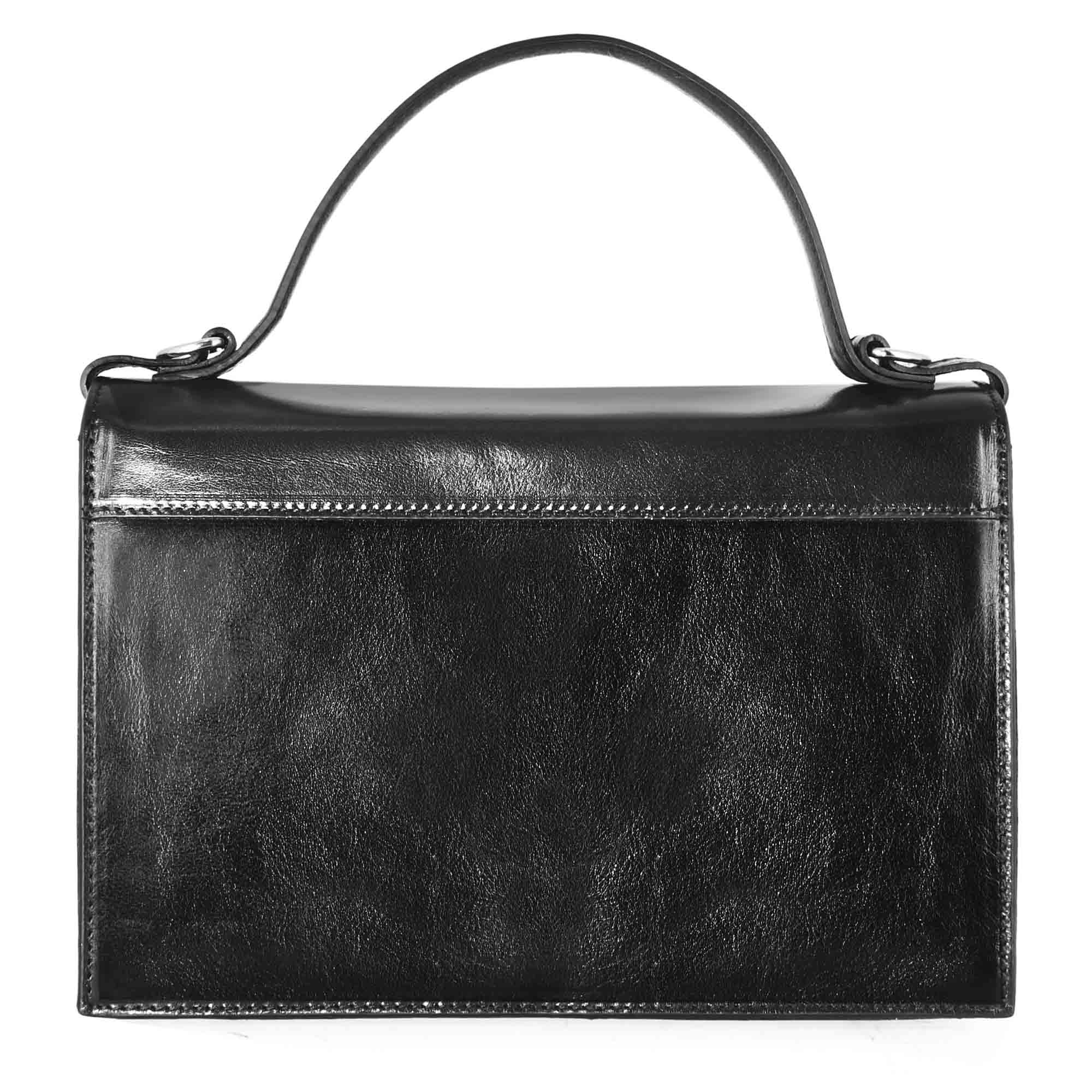 Leonardo Shoes Contessina Borsa Donna Pelle Nera