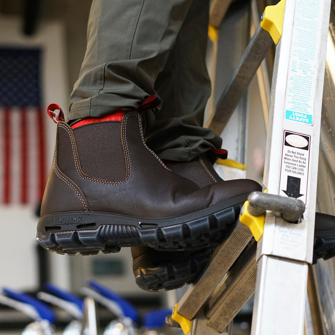 Redback Steel Toe Great Barrier stivali antinfortunistici marroni impermeabili