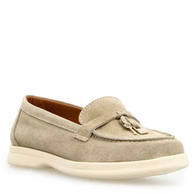 Leonardo Shoes Vellaria Mocassini Donna camoscio beige
