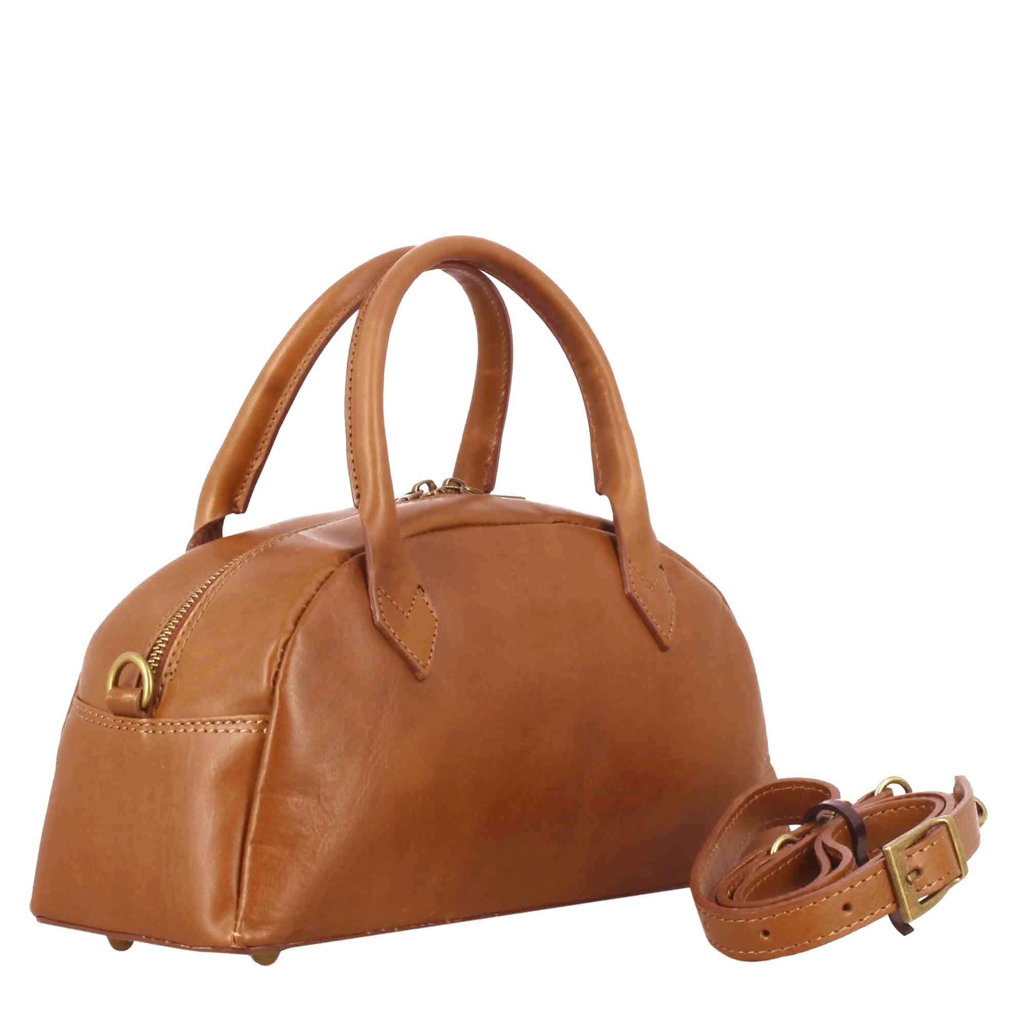 Leonardo Shoes Tulia bauletto borsa a mano pelle marrone