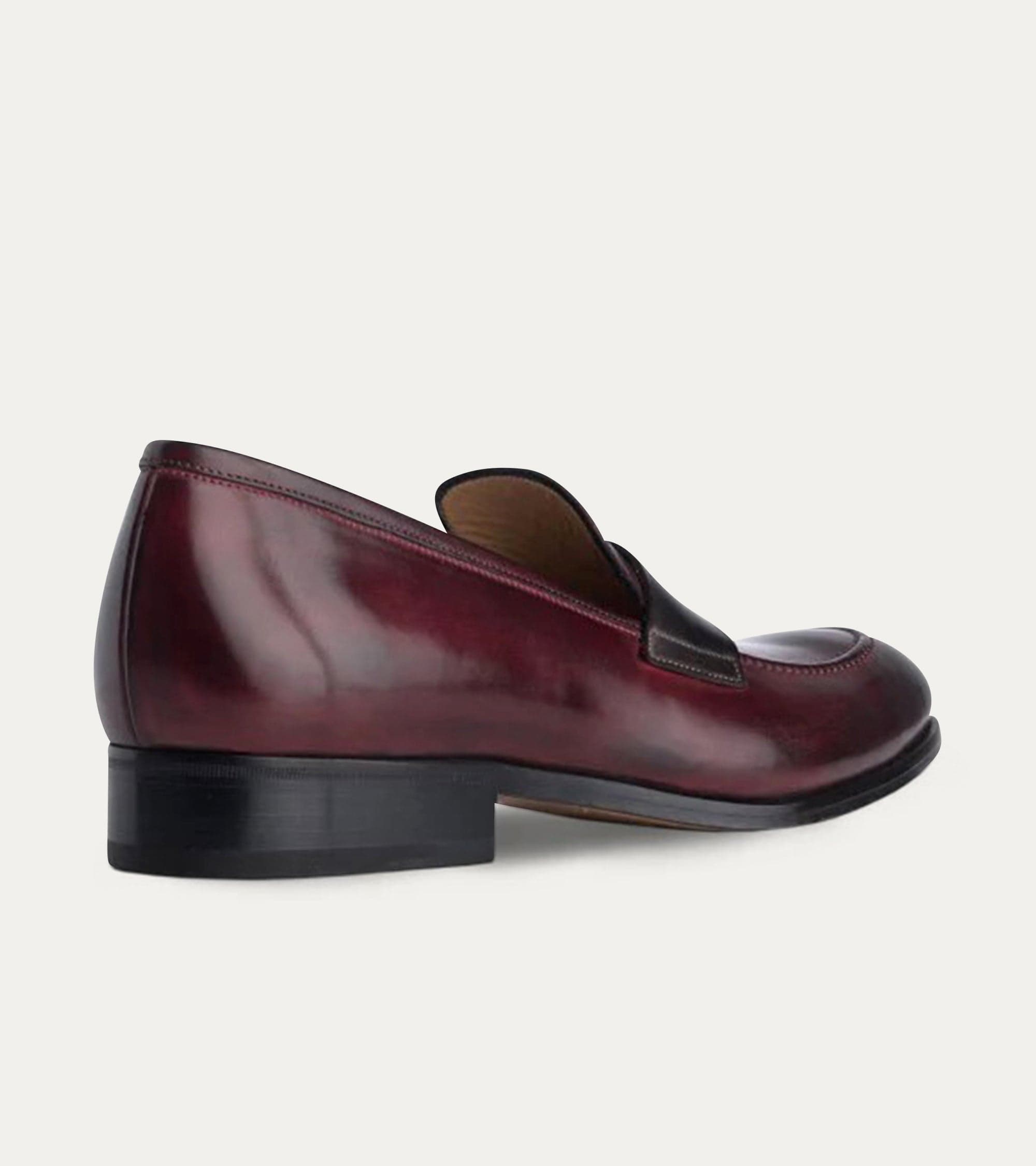 Ace Marks Greg Penny Mocassino Uomo Pelle Bordeaux Grigio