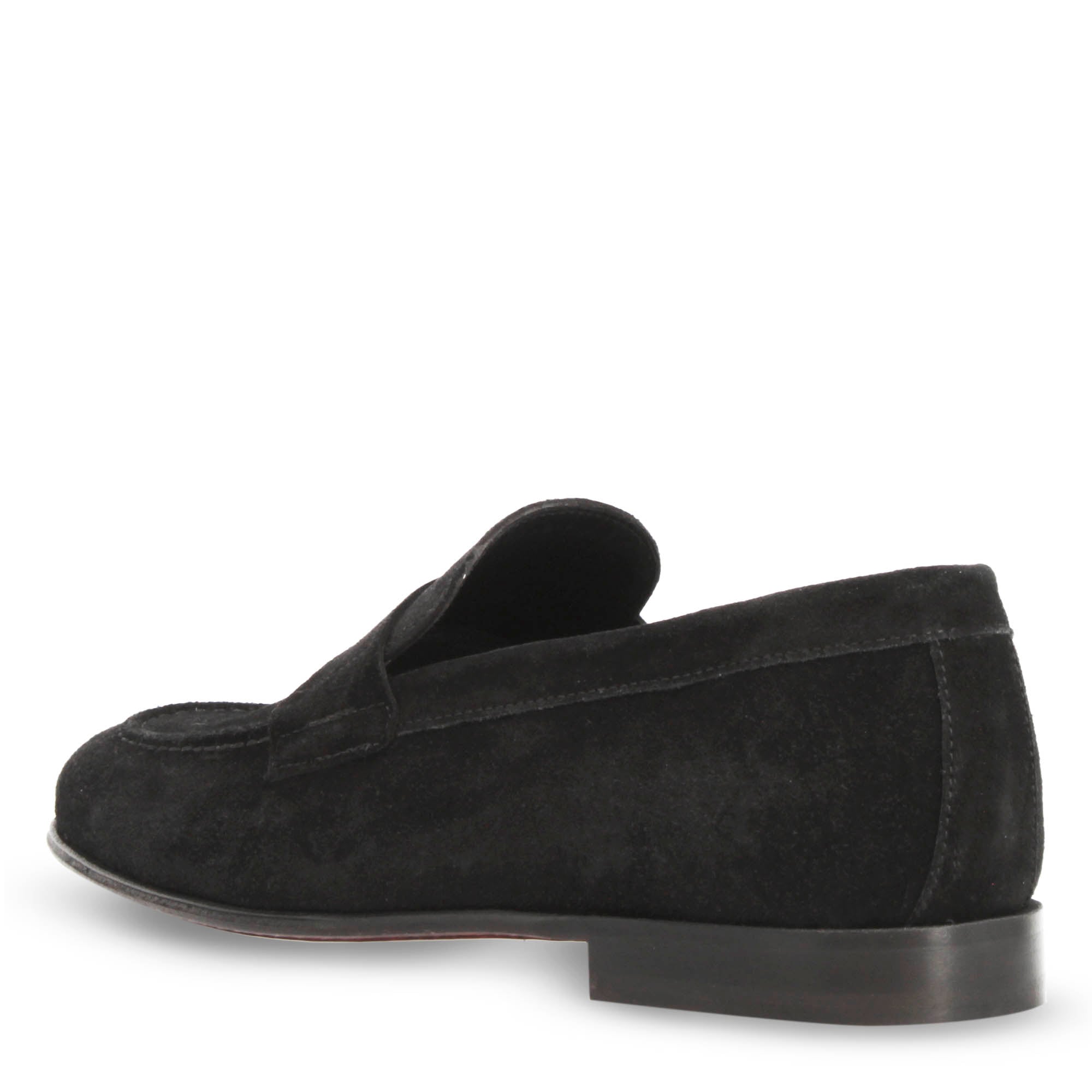 Leonardo Shoes Navona C mocassini uomo nero scamosciato
