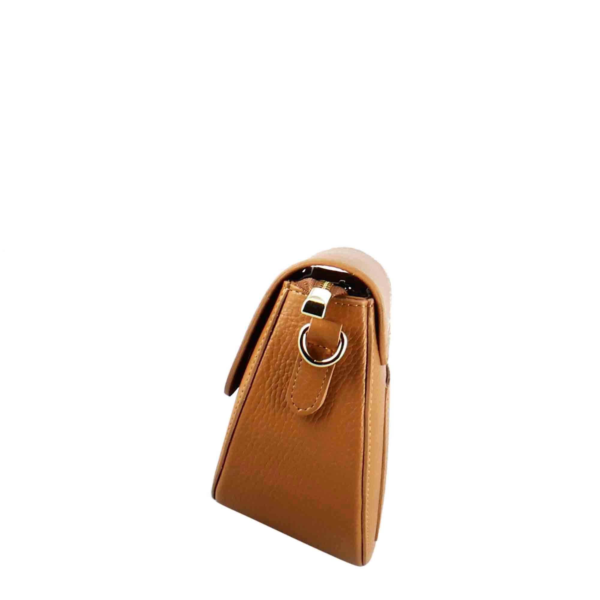Leonardo Shoes Kate borsa tracolla pelle marrone