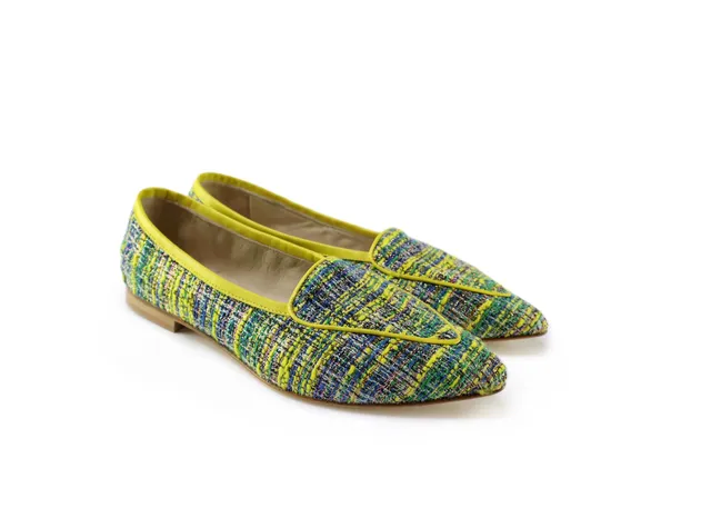 Ton Goût Rome ballerine donna tessuto multicolore