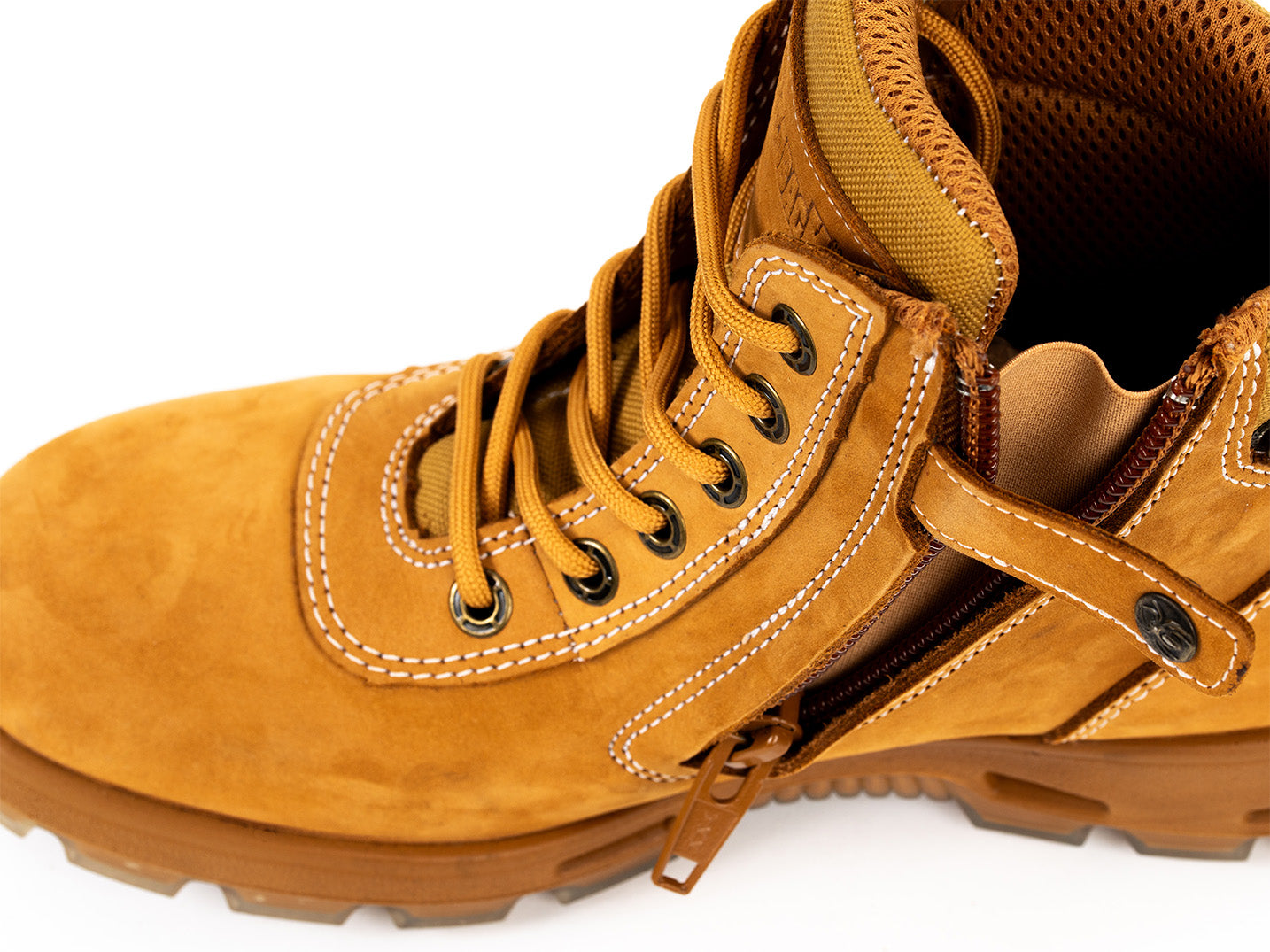 Redback Omaha stivali zip pelle wheat nubuck 6"