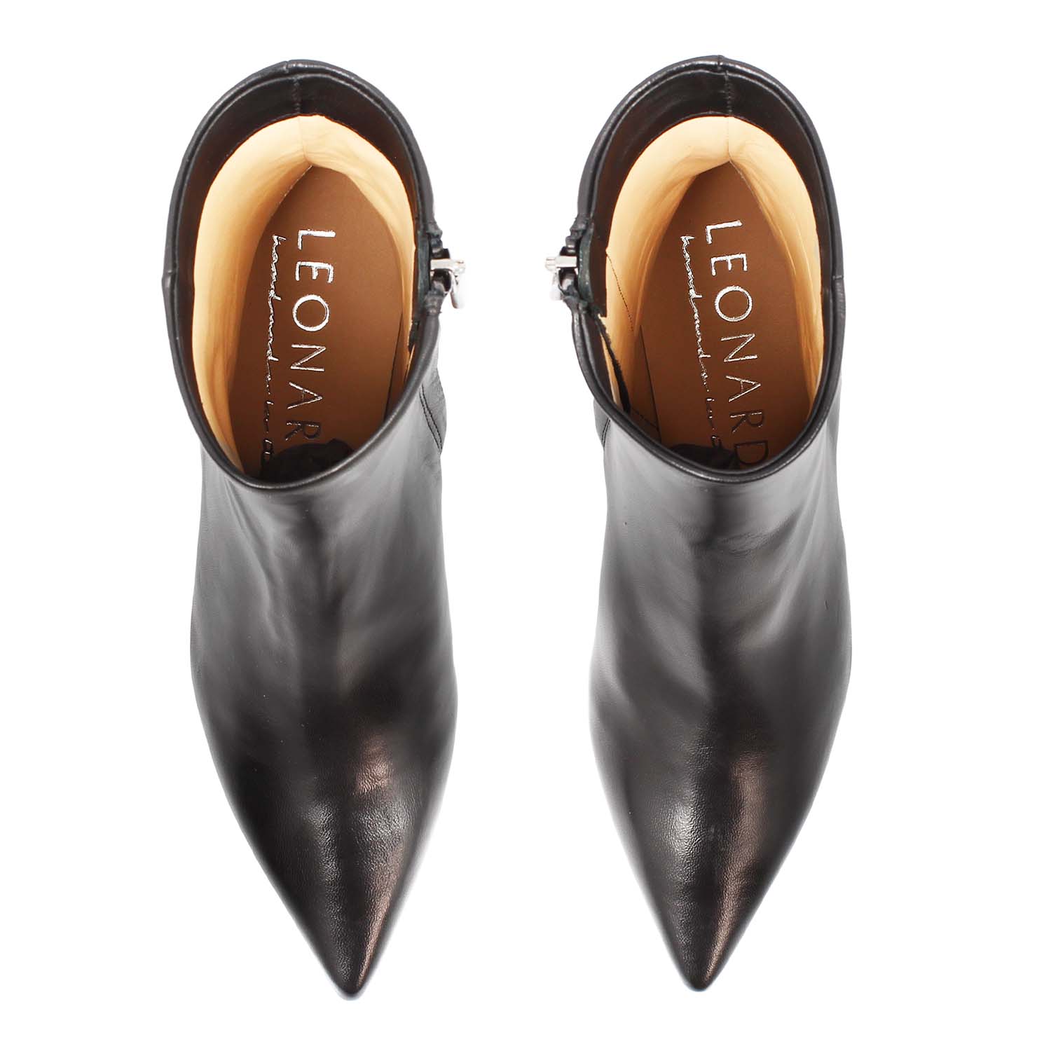 Leonardo Shoes Gioconda stivaletto donna pelle nera tacco 5 cm