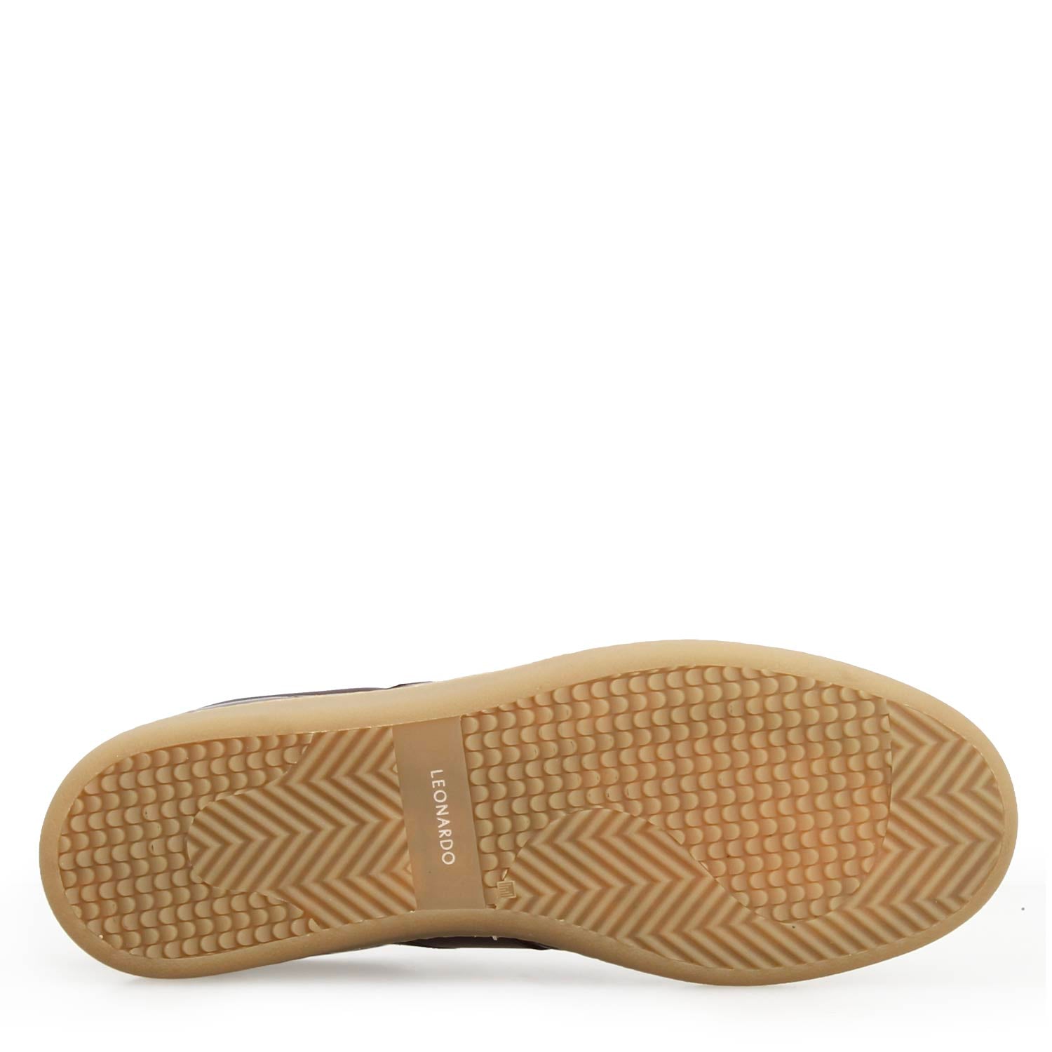 Leonardo Shoes Bizantino Sneakers Uomo Pelle Marrone Scuro Lacci