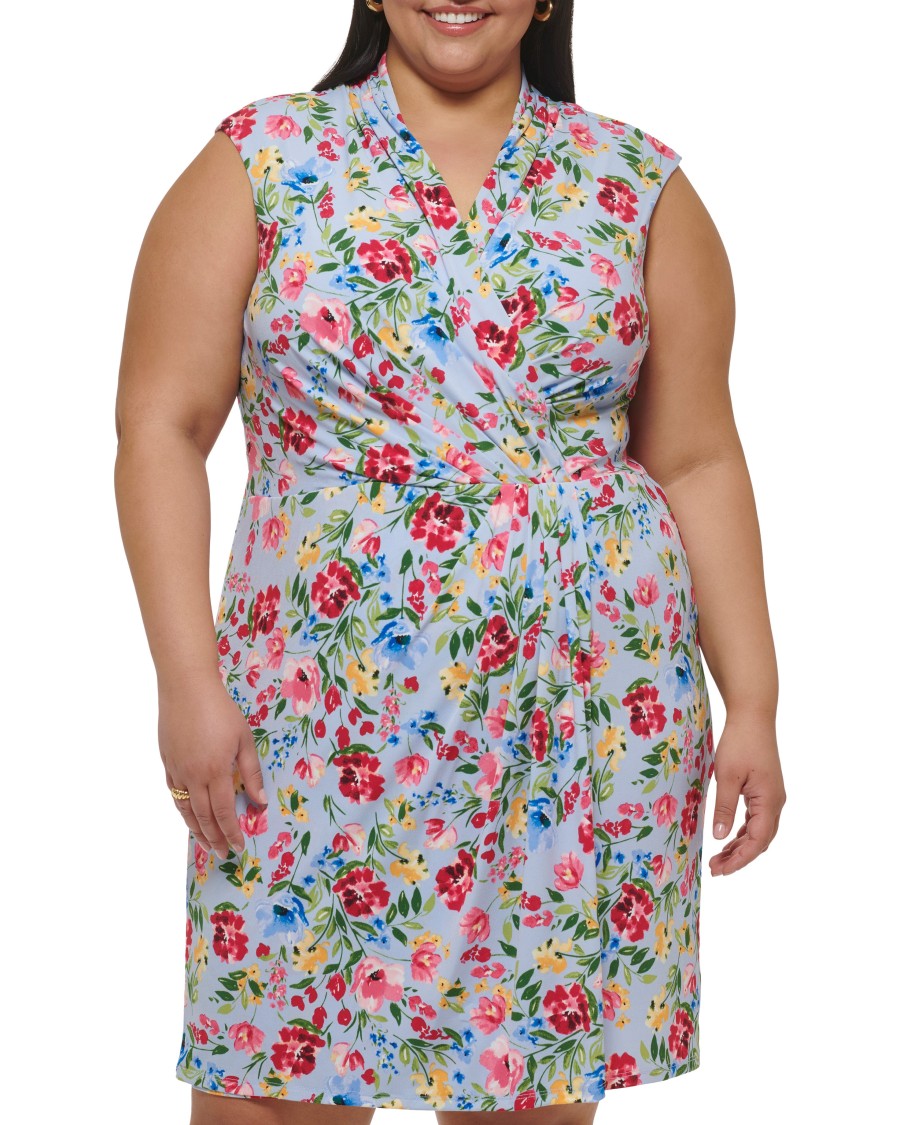 Vince Camuto abito portafoglio floreale jersey taglie forti