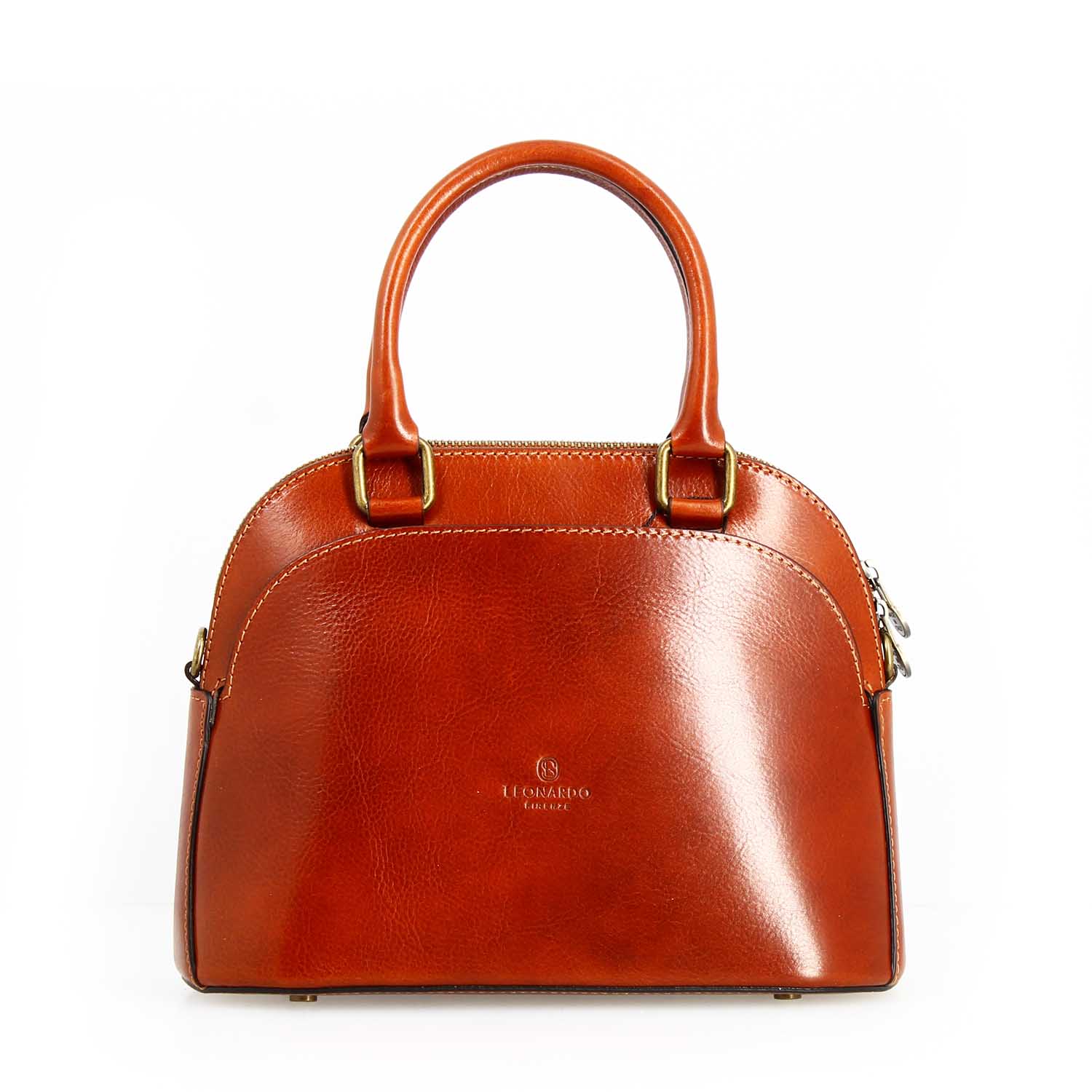 Leonardo Shoes Zaira borsa pelle marrone manico tracolla