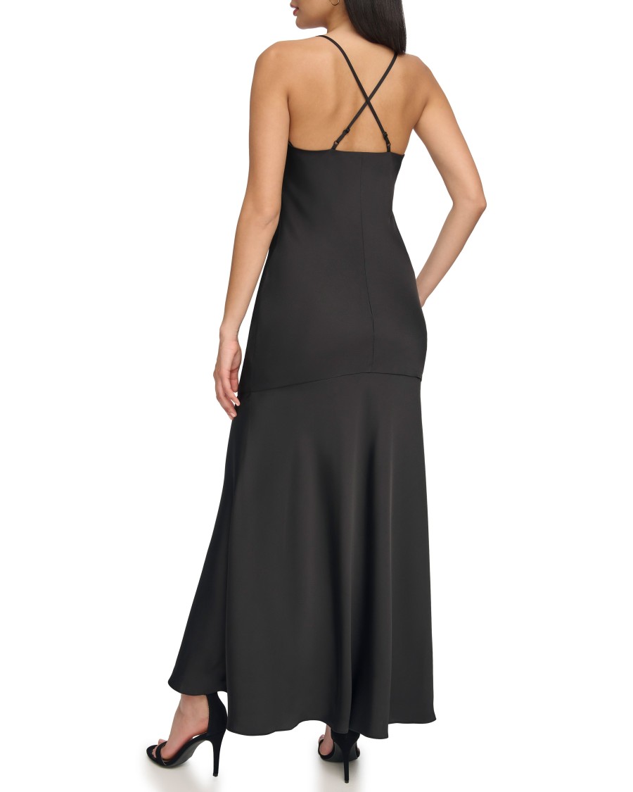 Vince Camuto Abito Sottoveste Raso Scollo V