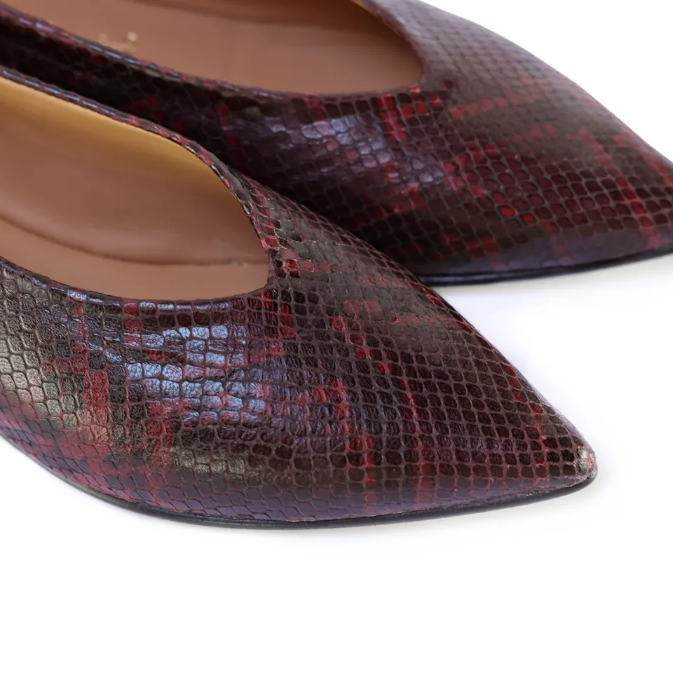 Ton Goût Nany Ballerina Donna Serpente Bordeaux