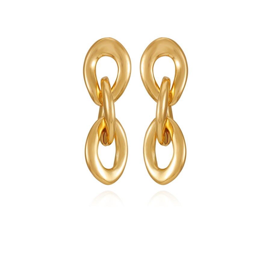 Vince Camuto orecchini pendenti donna oro maglie intrecciate goccia