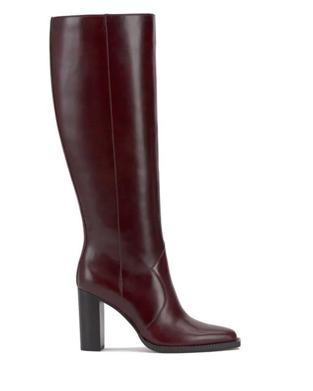Vince Camuto Lecheya Stivale Largo in Pelle Tacco Blocco