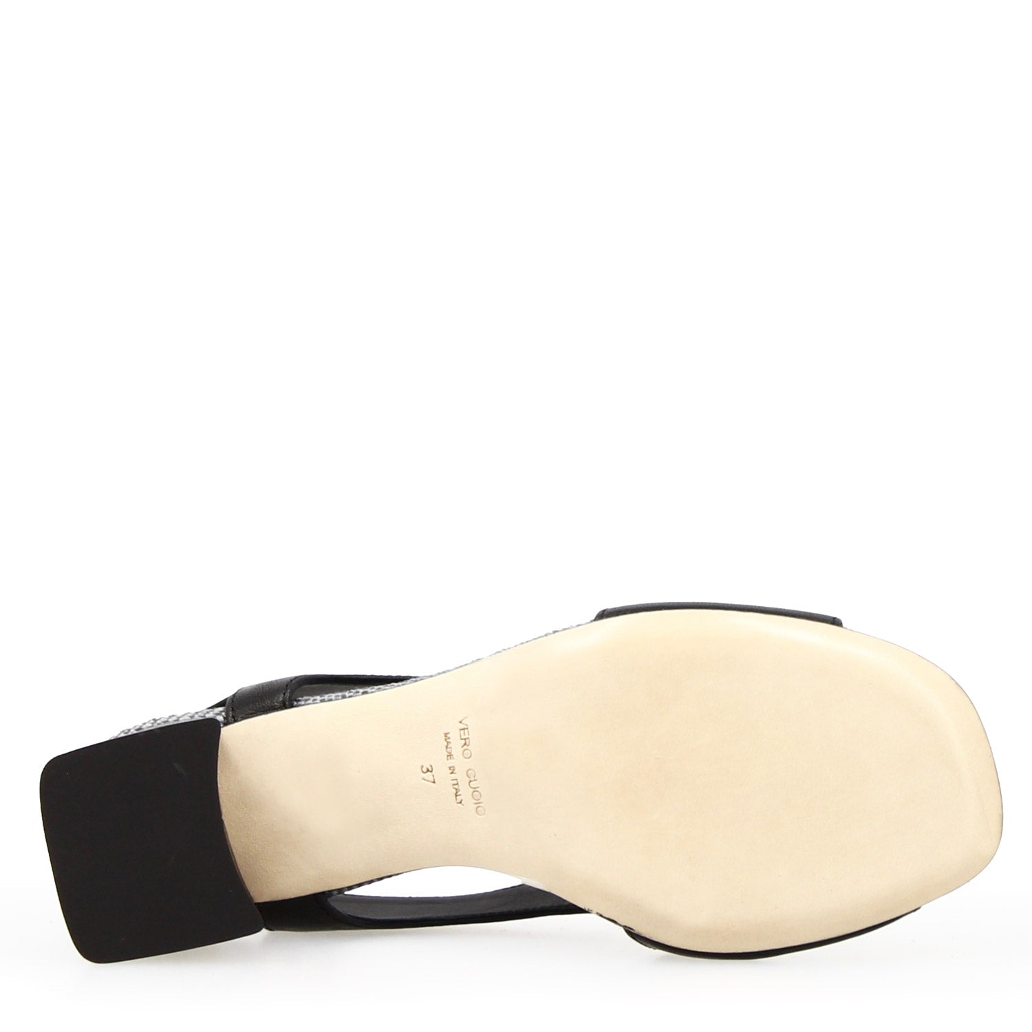 Leonardo Shoes Sandali Donna Fiamma Nero vernice tacco 7