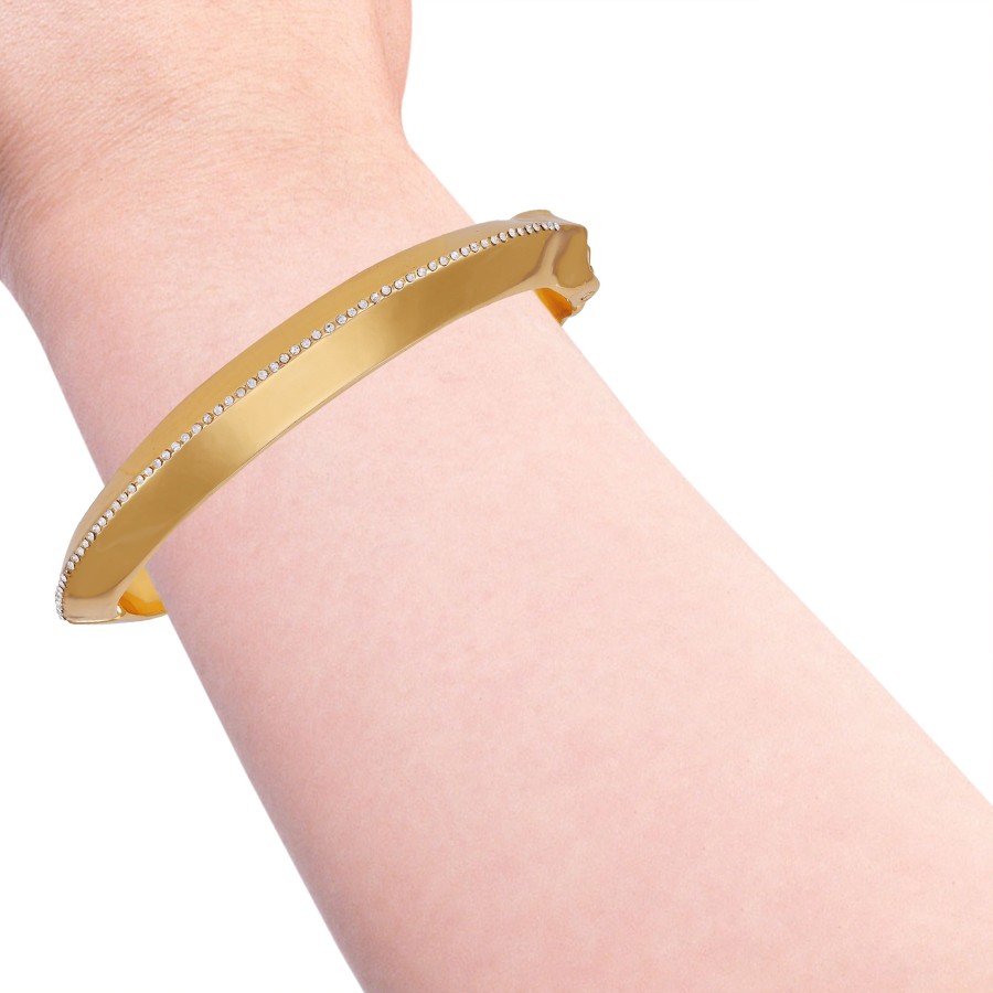 Vince Camuto bracciale oro cristalli chiusura cerniera donna