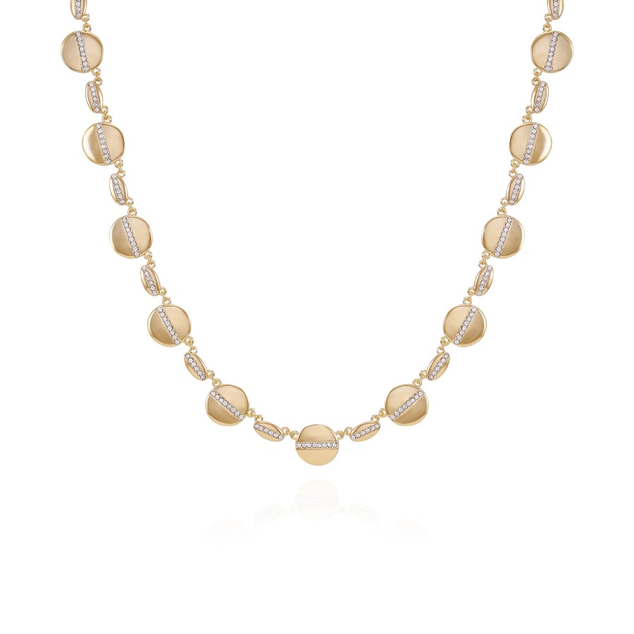 Vince Camuto collana multi-moneta pavé oro con ciondoli
