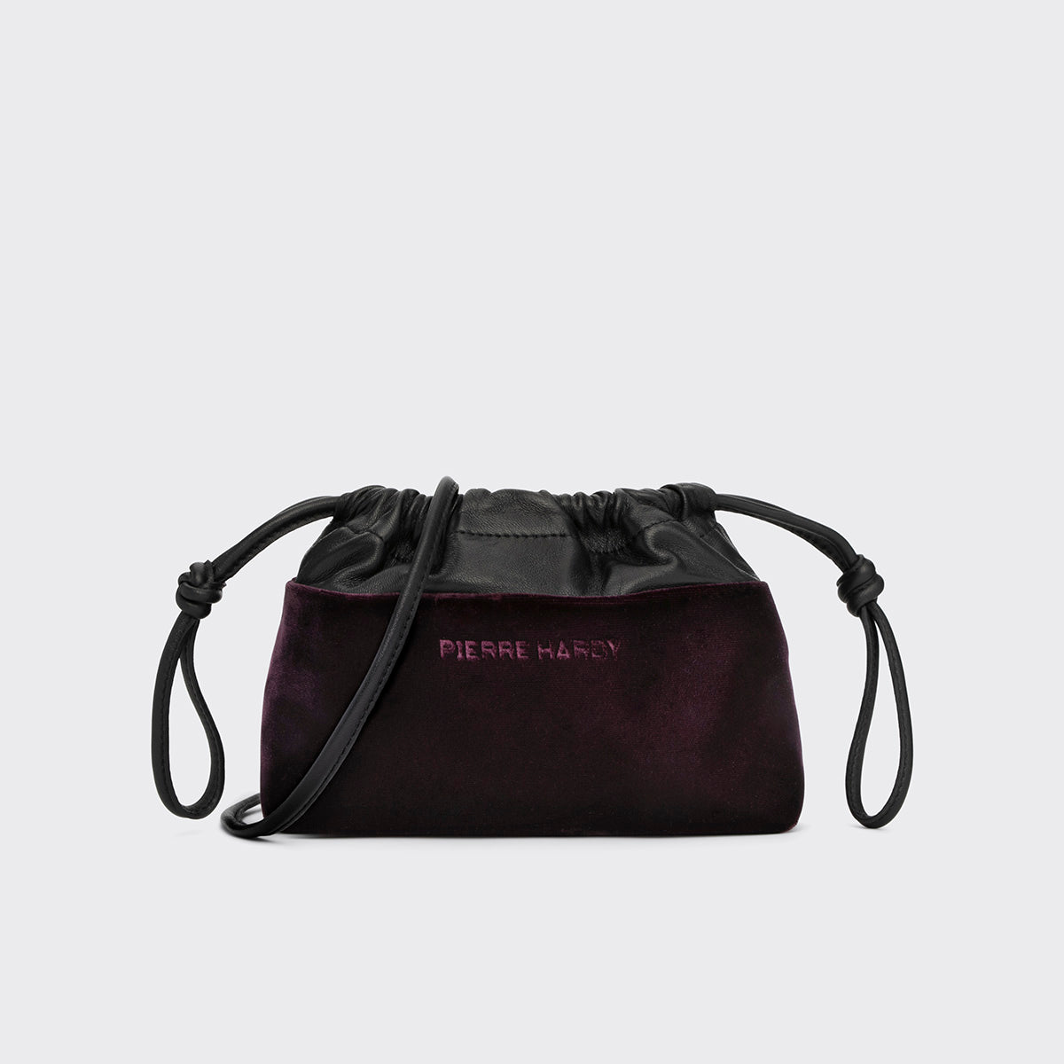 Pierre Hardy Mini Twin clutch tracolla pelle viola TU