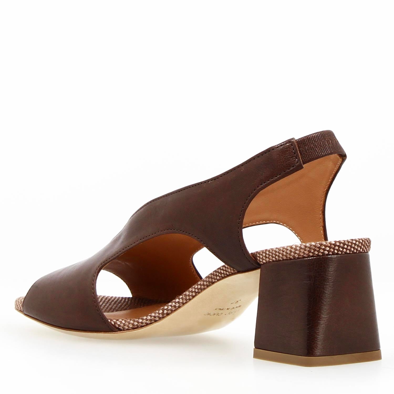 Leonardo Shoes Flavia Sandali Donna Pelle Marrone Scuro