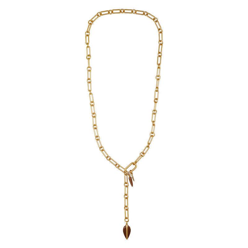 Vince Camuto collana lariat oro maglie con ciondolo