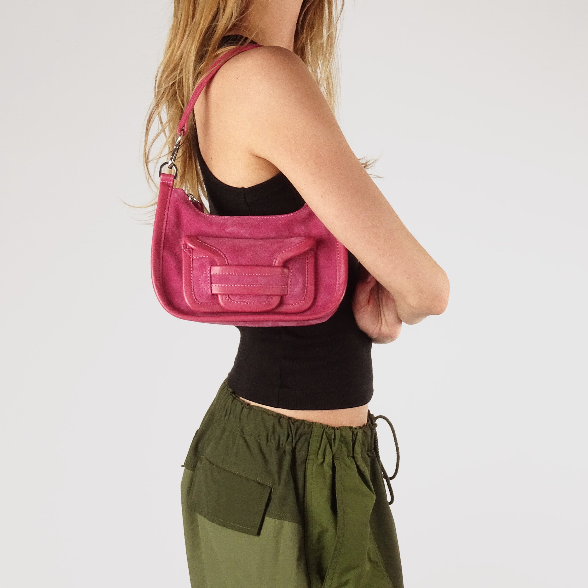 Pierre Hardy Alpha Day Mini borsa a tracolla rosa pelle