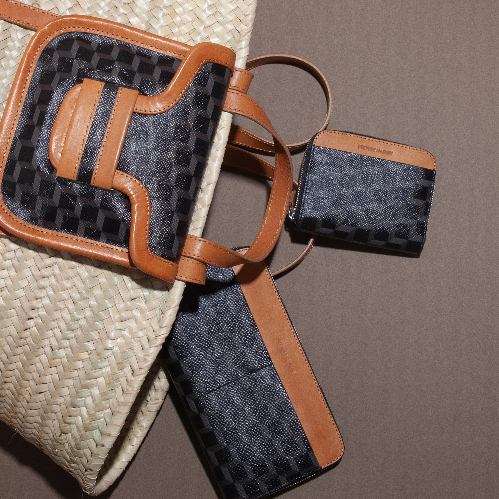 Pierre Hardy Alpha borsa cesta donna nera intrecciata