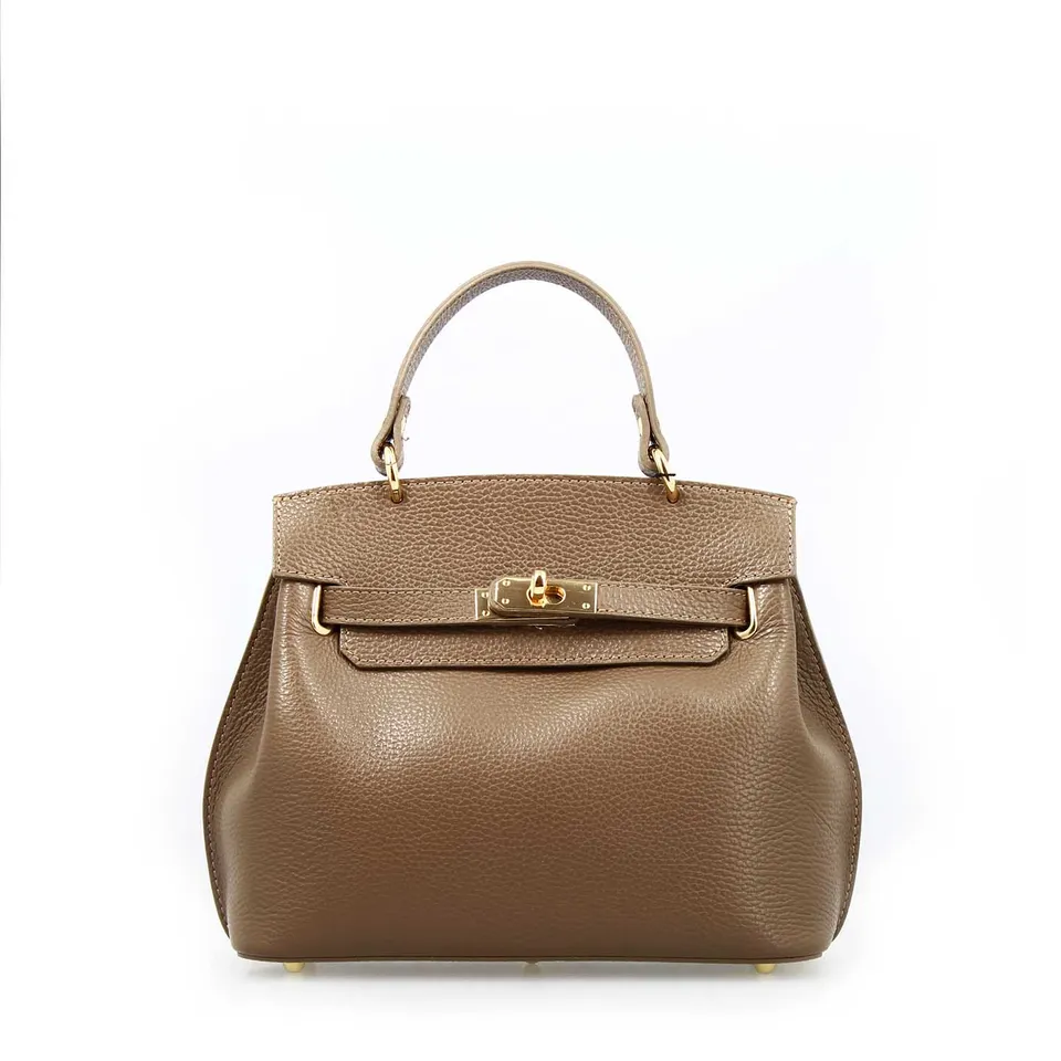 Leonardo Shoes Ninfea borsa donna pelle marrone tracolla