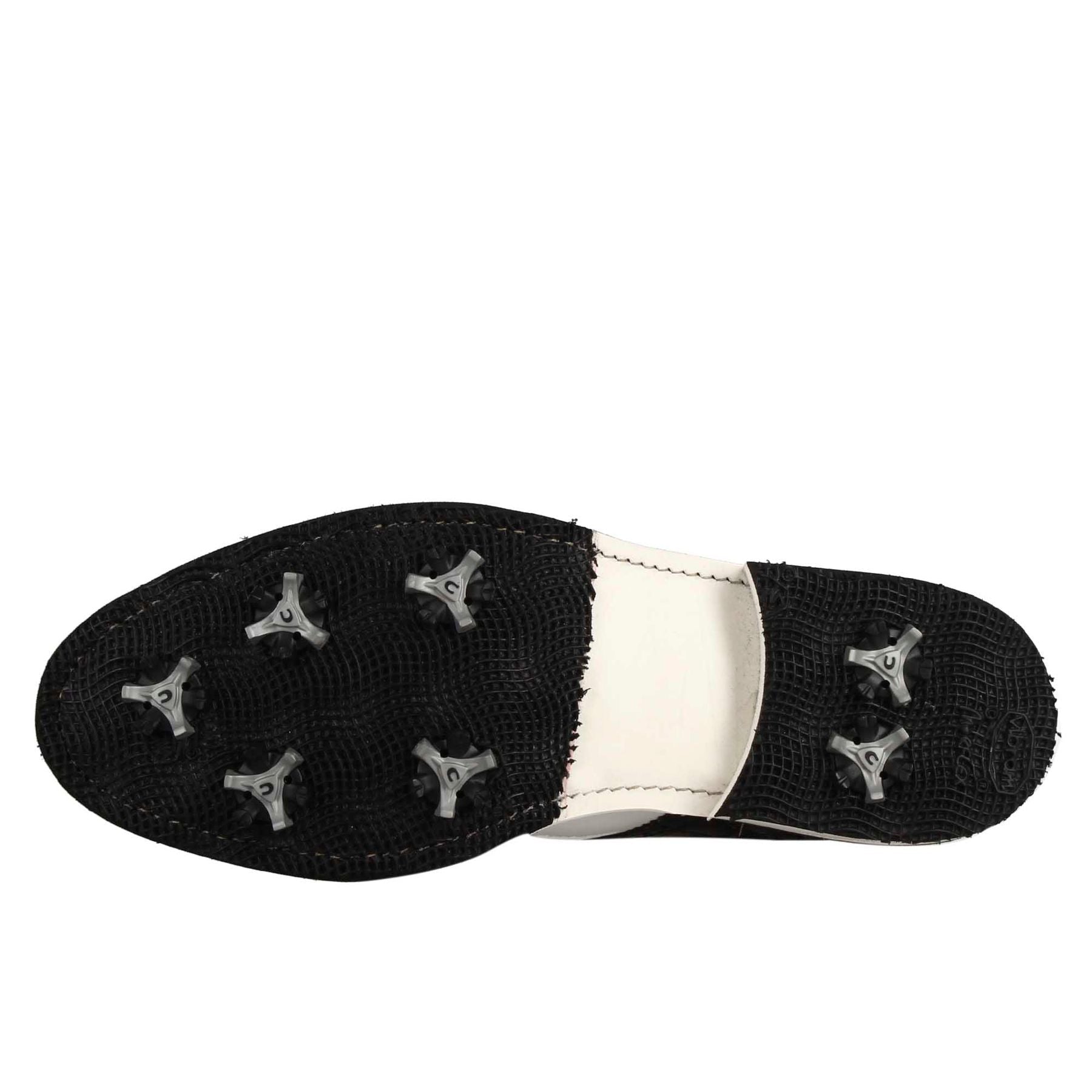 Leonardo Shoes Golf Calzature scarpe golf bianco nero pelle