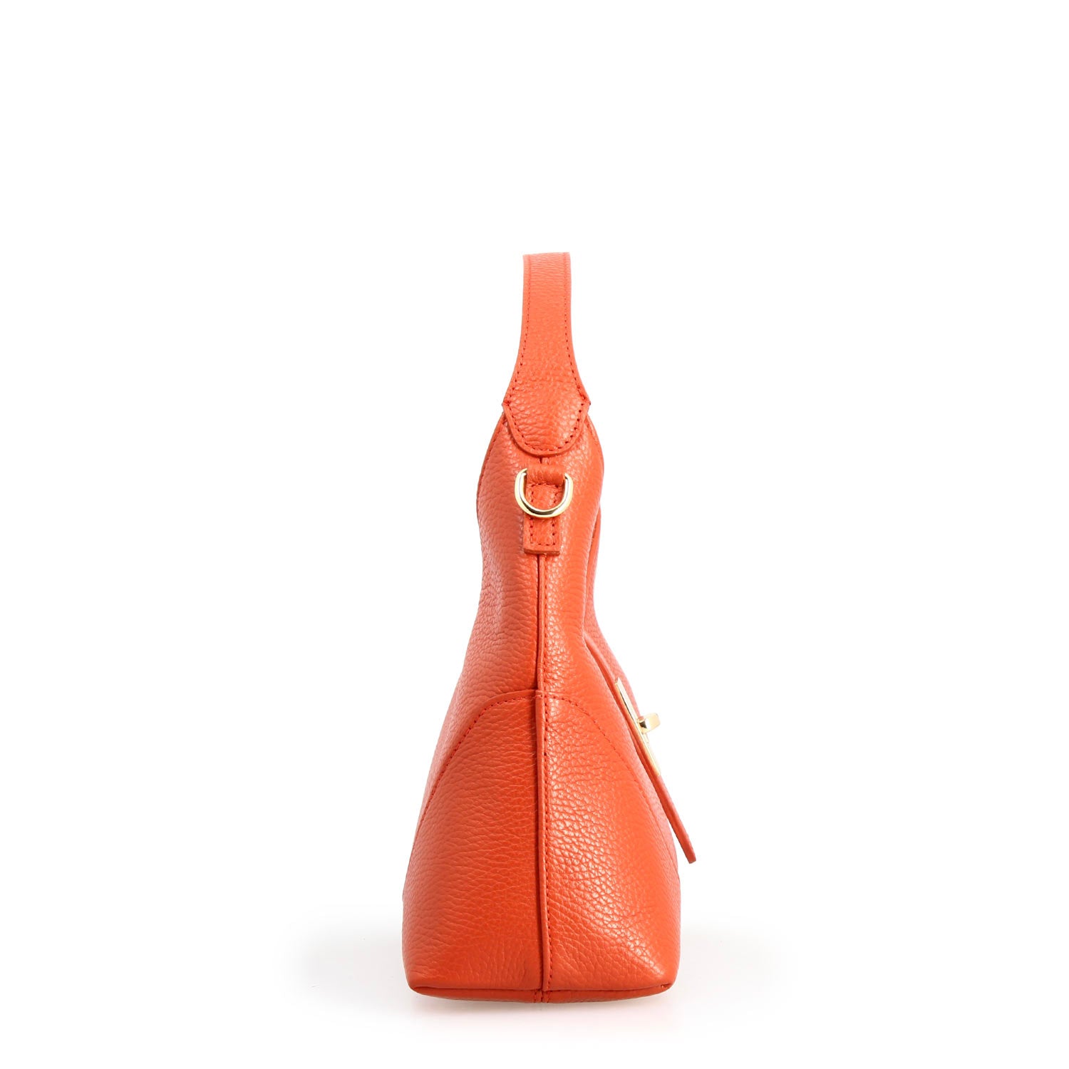 Leonardo Shoes Medusa Borsa Pelle Arancione Hobo
