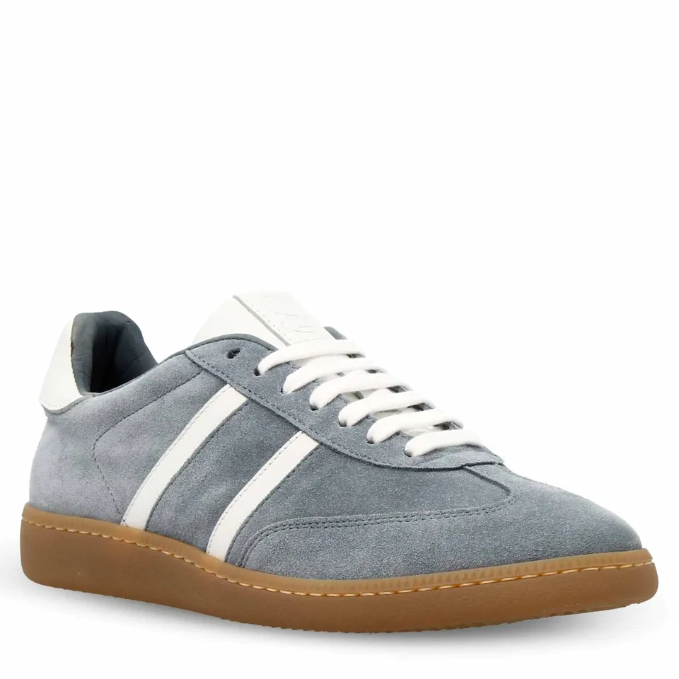 Leonardo Shoes Bizantina C Celeste Sneaker Donna Pelle
