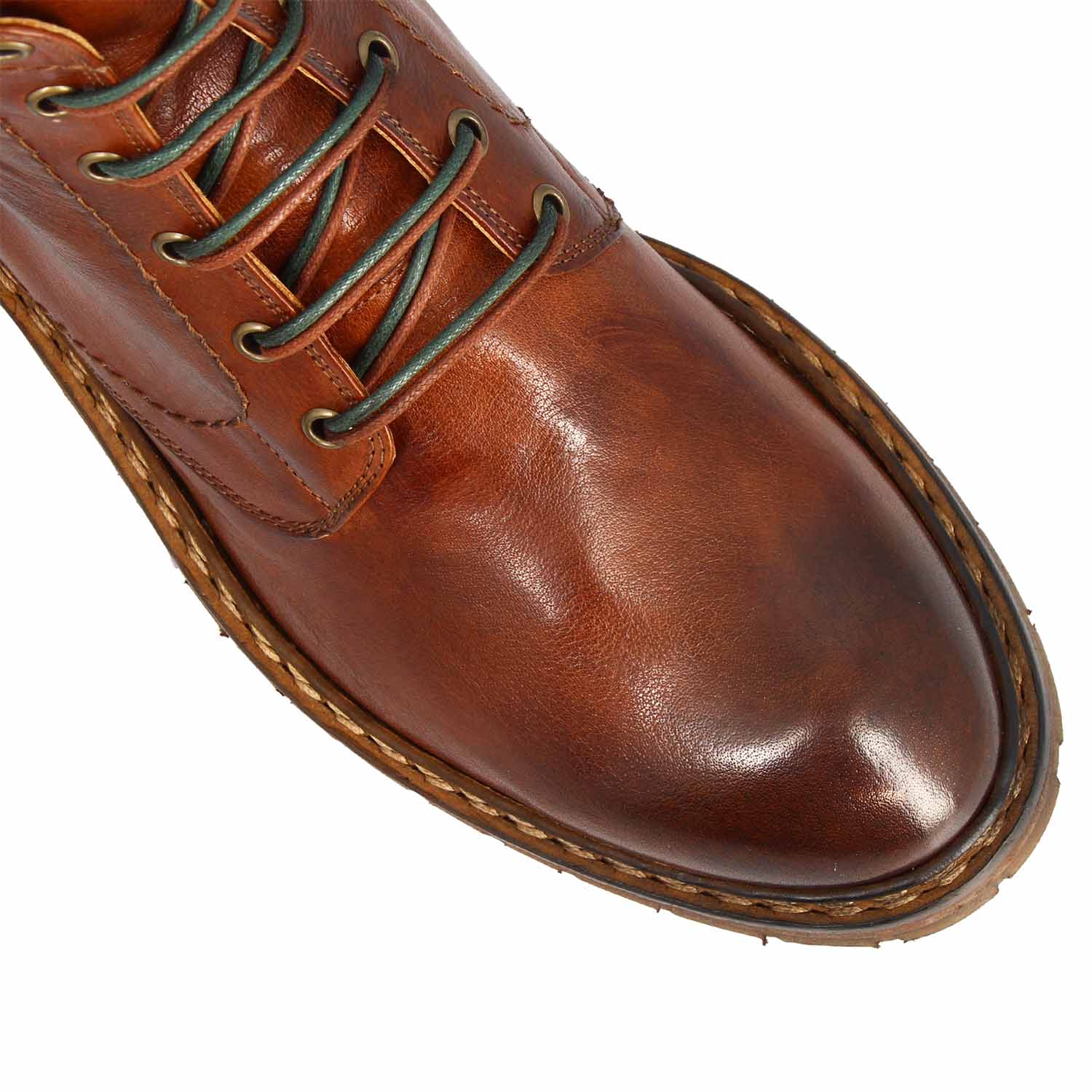 Leonardo Shoes Seneca Marrone Polacchino Uomo in Pelle