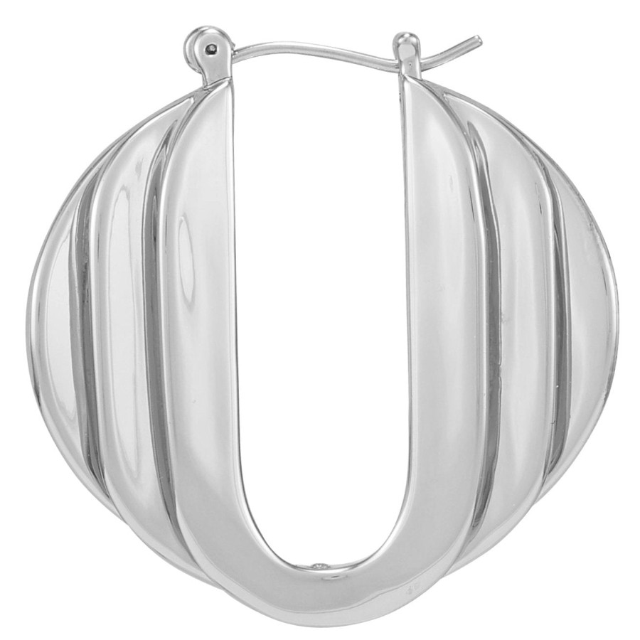 Vince Camuto Orecchini a cerchio maglie sovrapposte argento