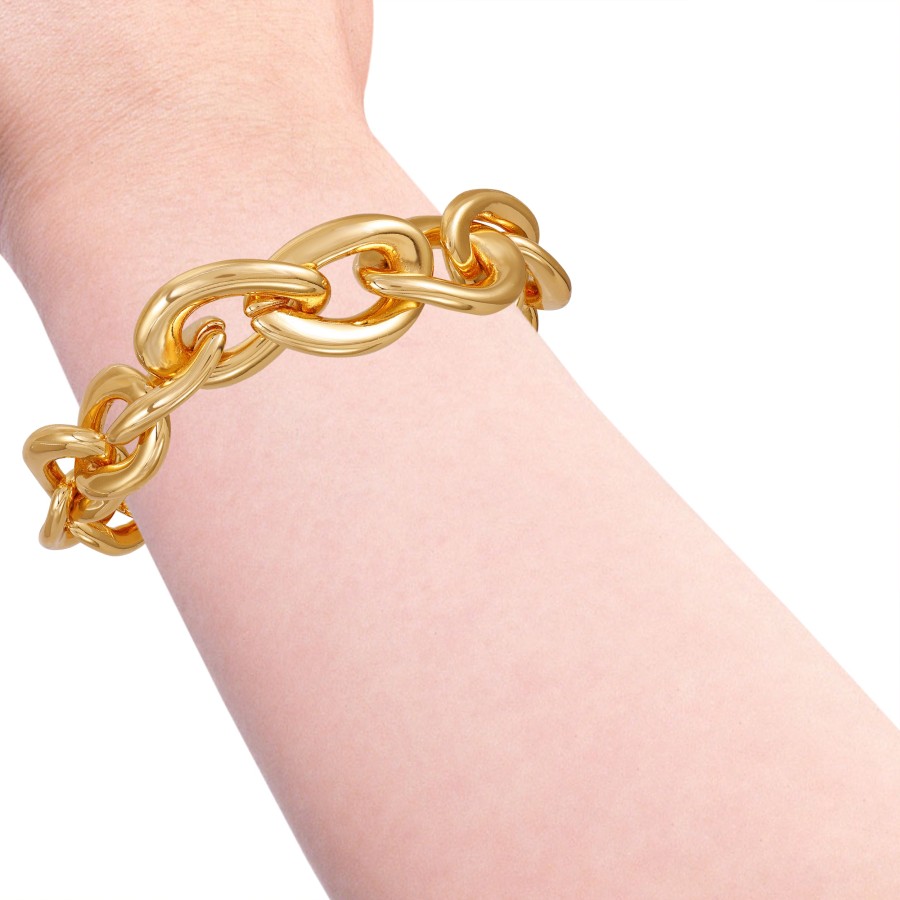 Vince Camuto Bracciale Donna Oro Maglie Chiusura Barilotto