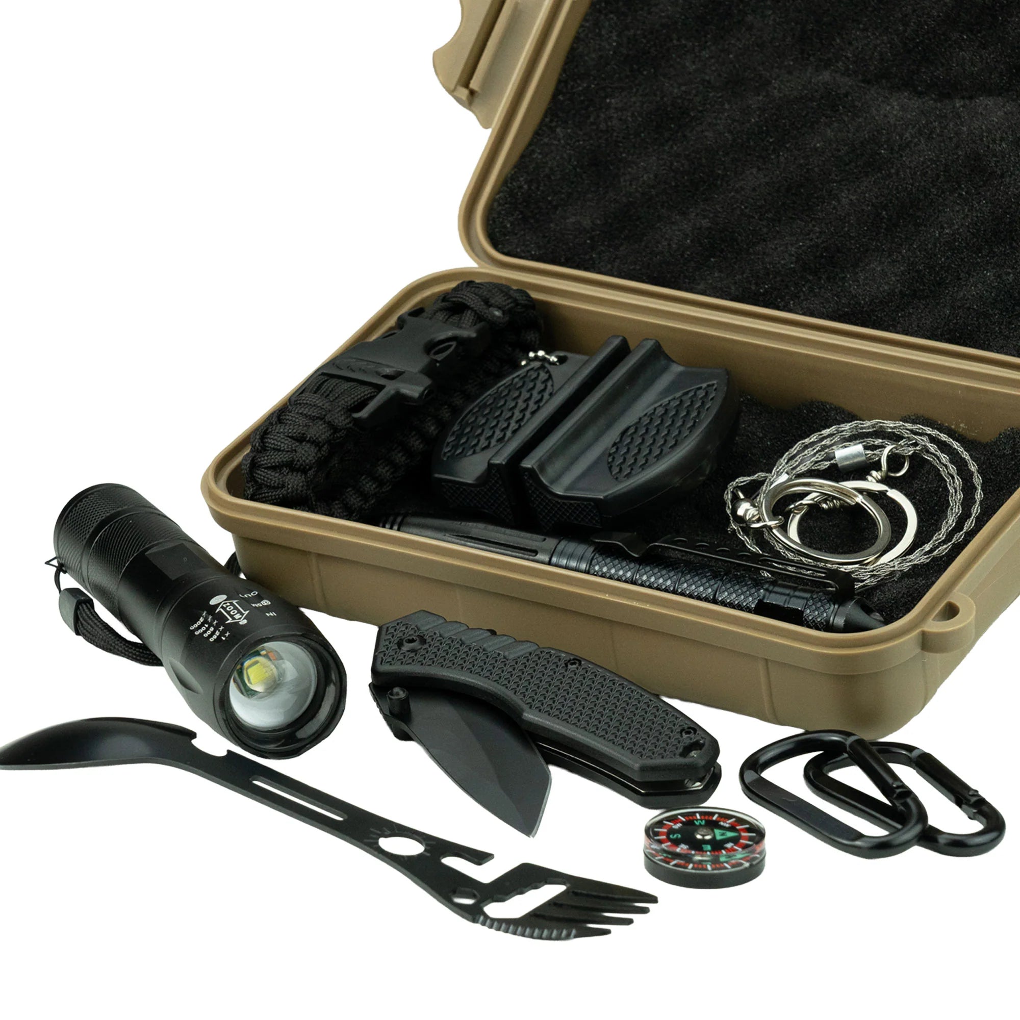 MAK Kit sopravvivenza con valigetta waterproof fuoco e taglio